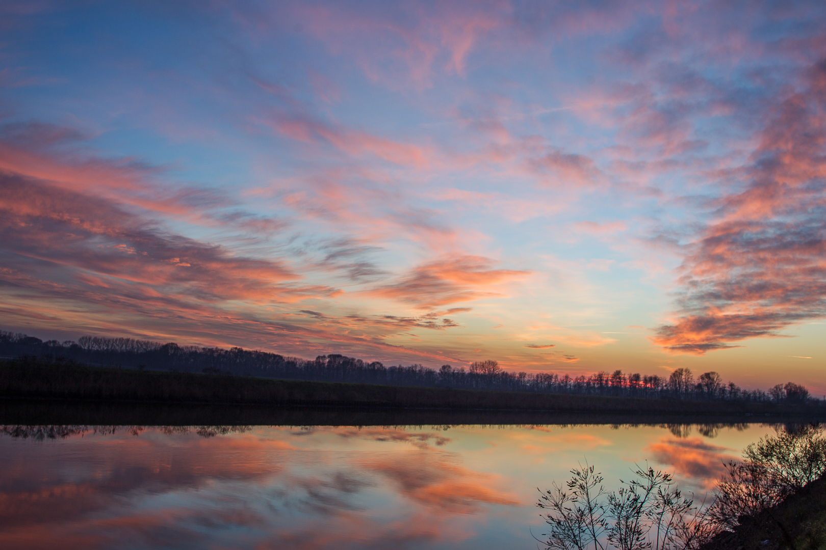 sunset in the valley