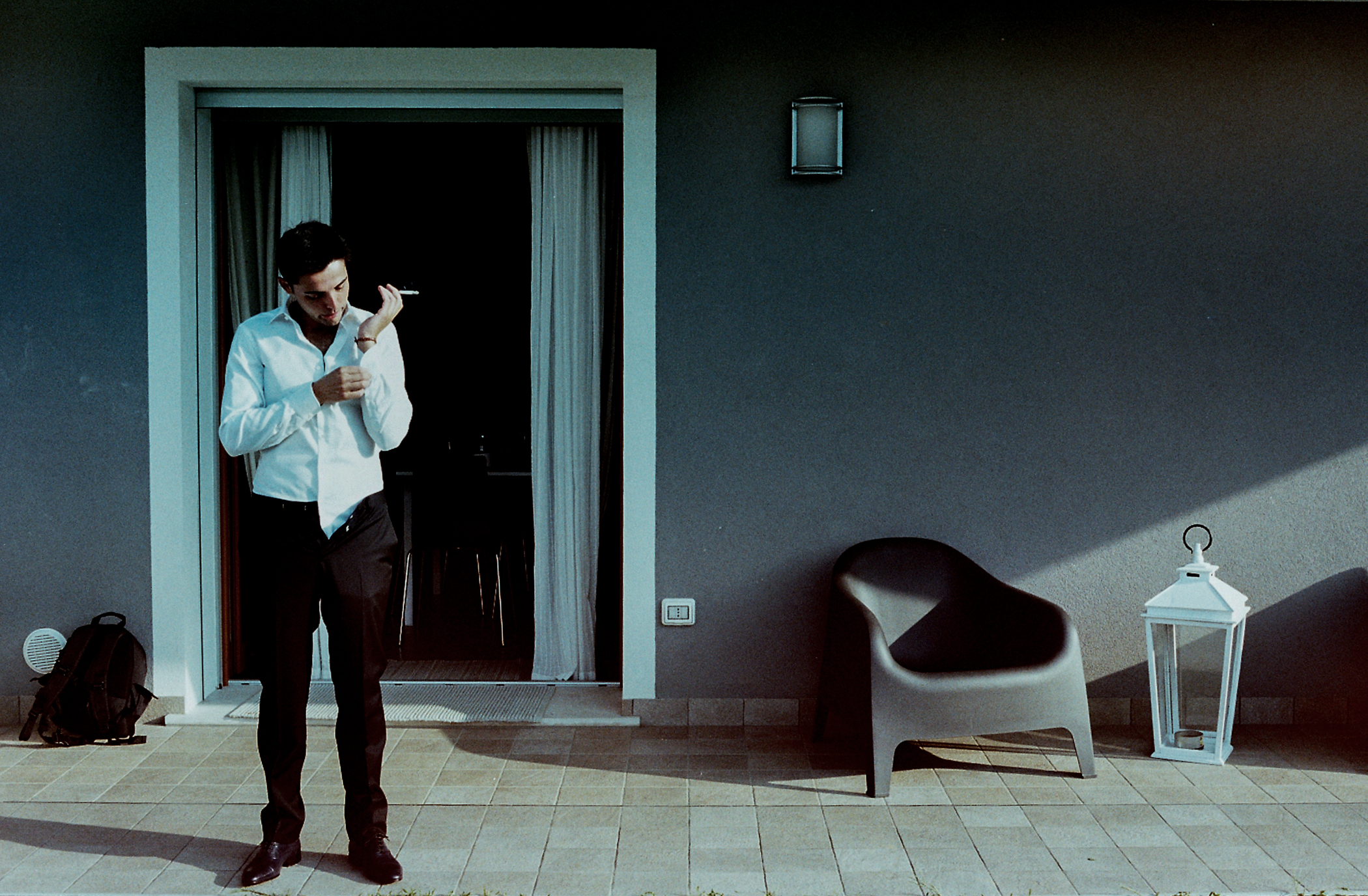 In the morning for the groom