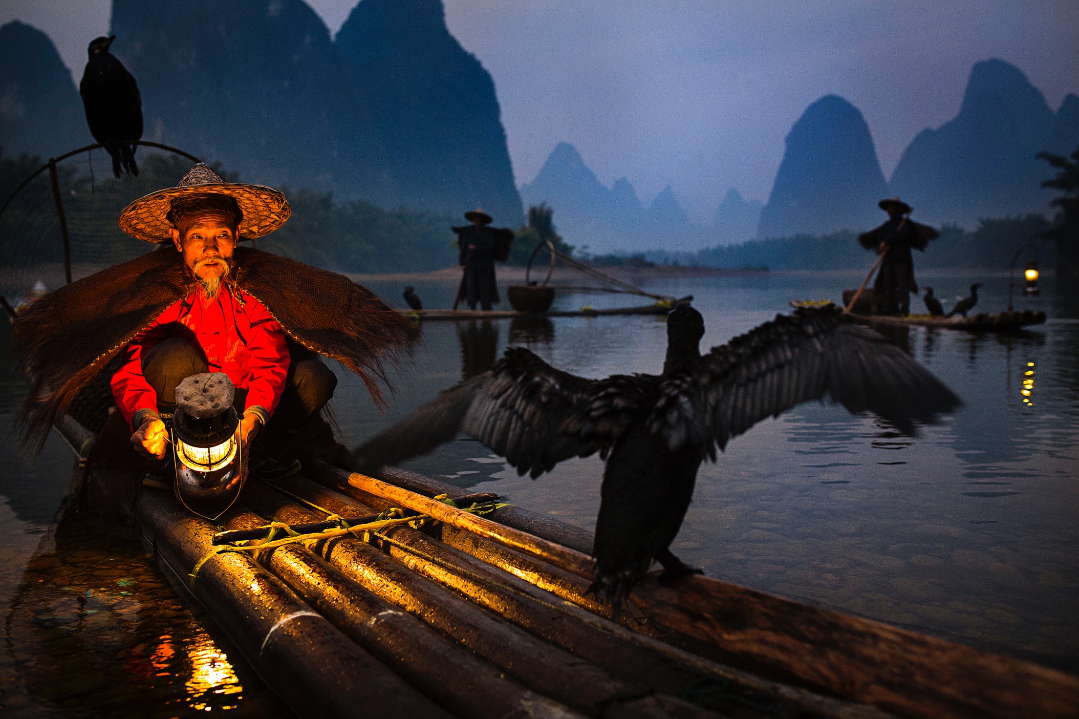 Pescatori con cormorano Yangshuo