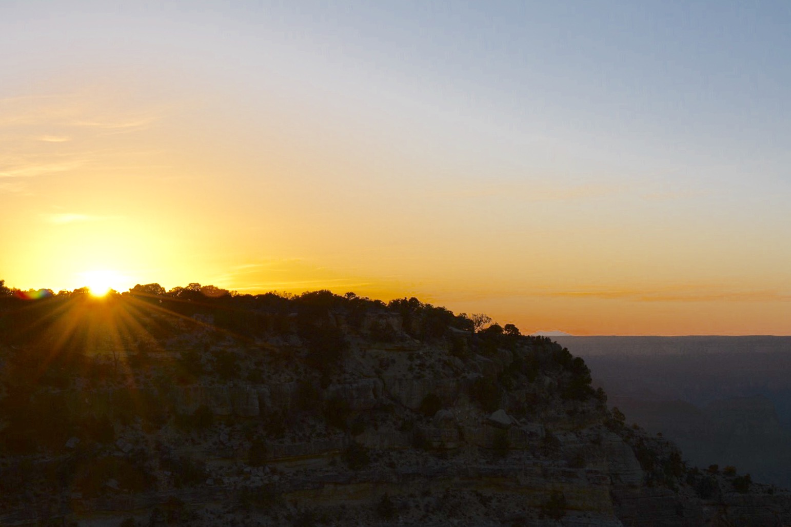 Sunset over the Grand Canyon