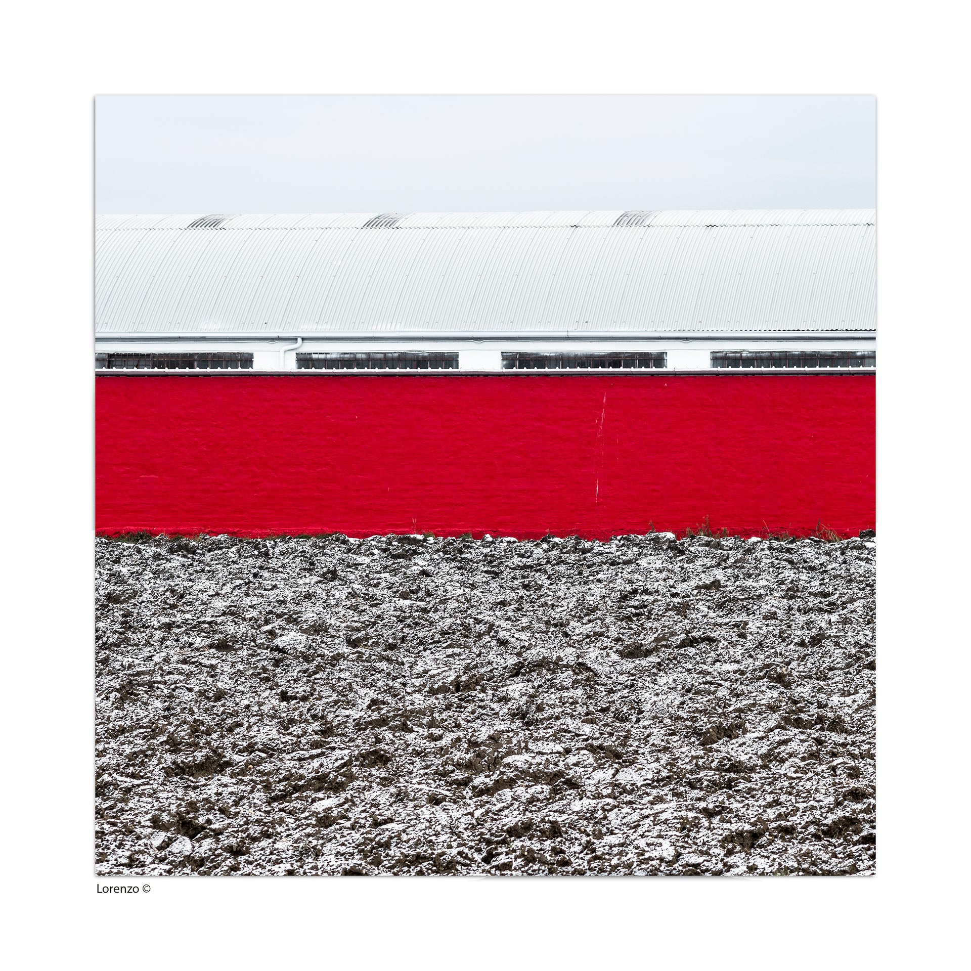 Red snow and clods