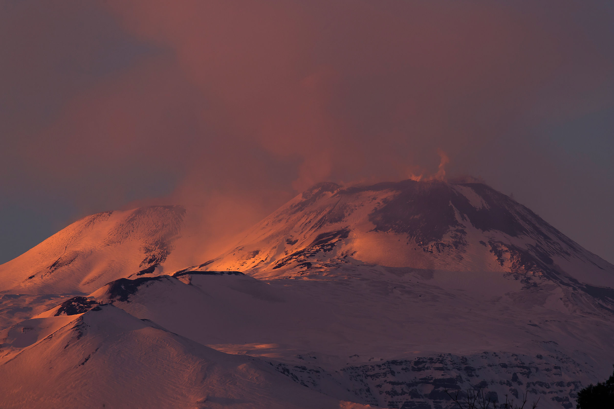 Etna at sunset