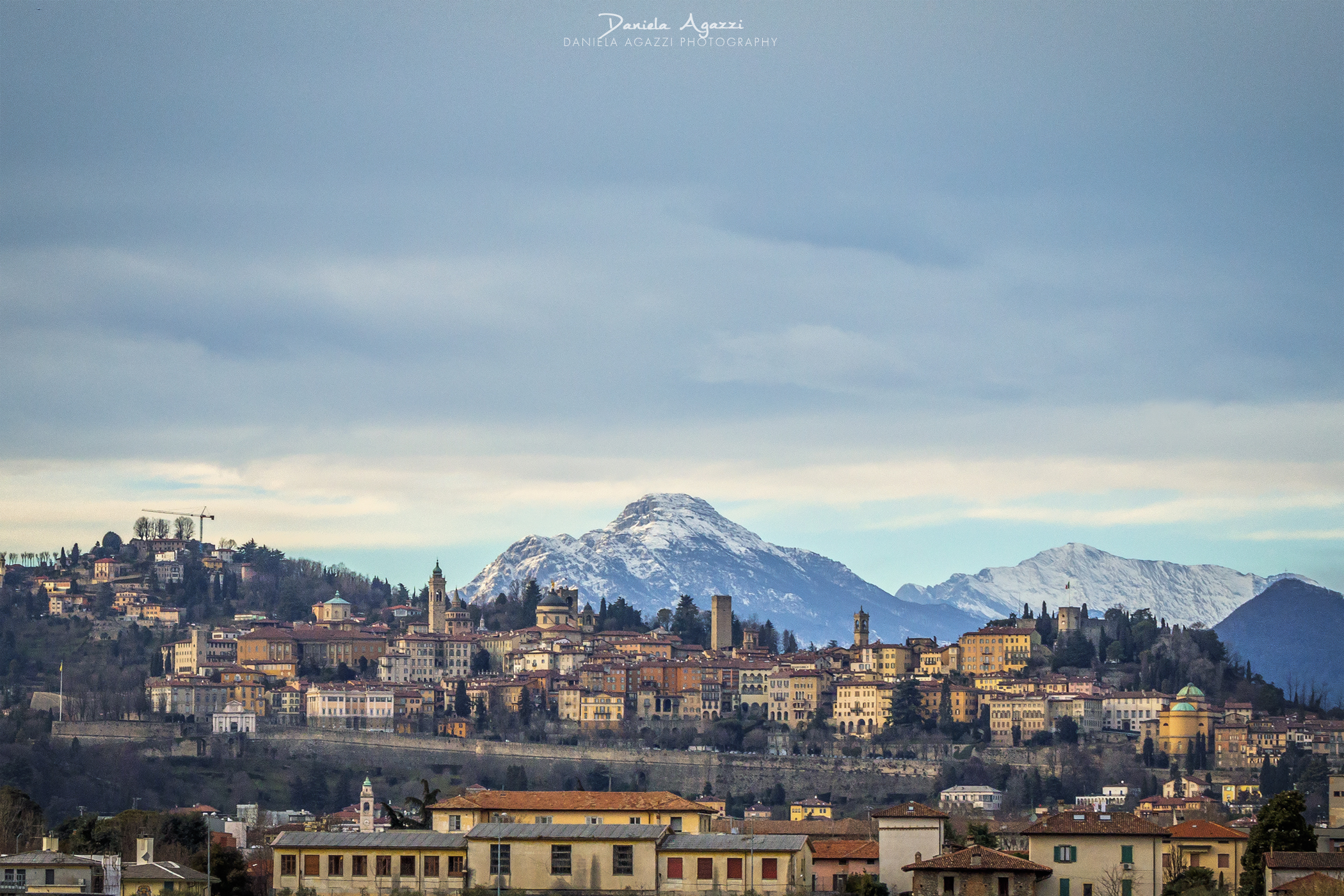 Bergamo and the snowy Orobie