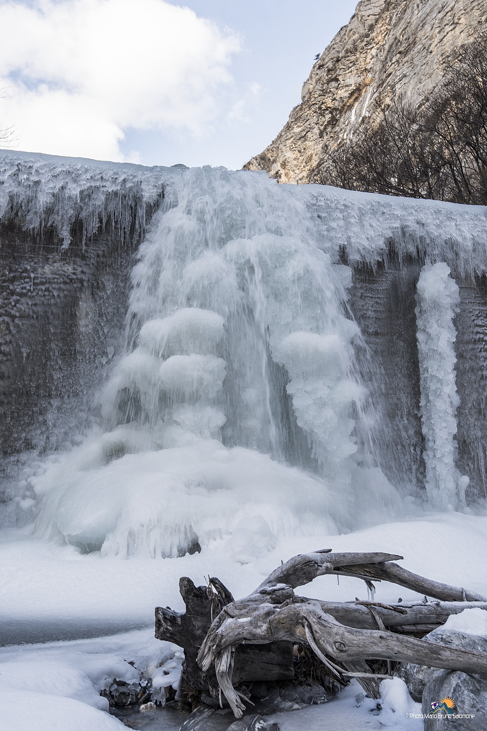 Ice sculpting his works.