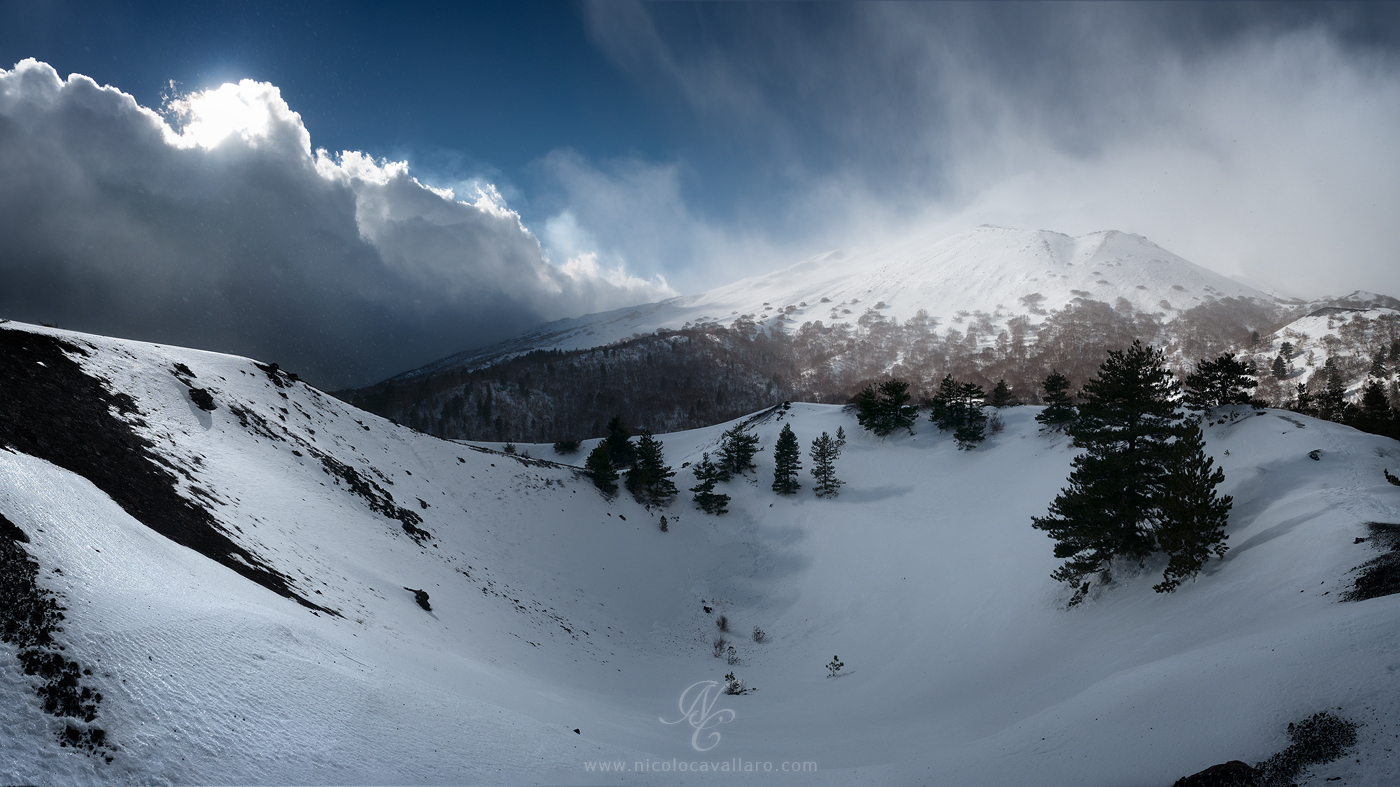 Etna - Tempesta di neve in arrivo