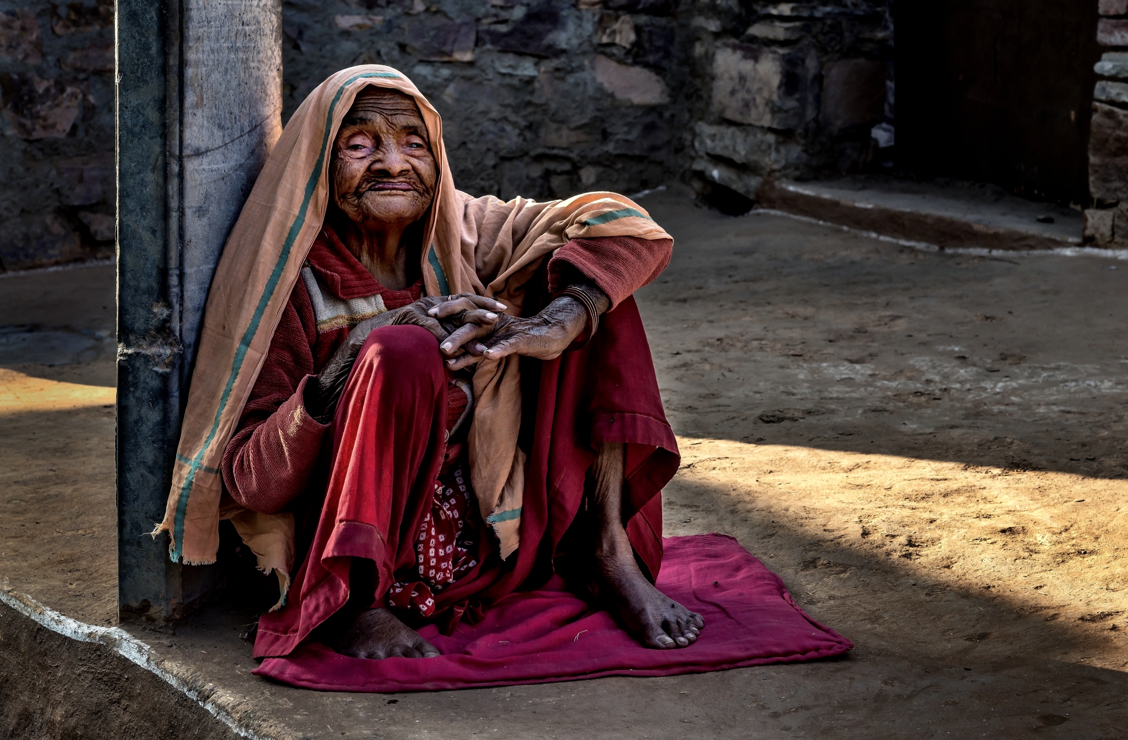 Rajasthan 2017 - Anziana contadina