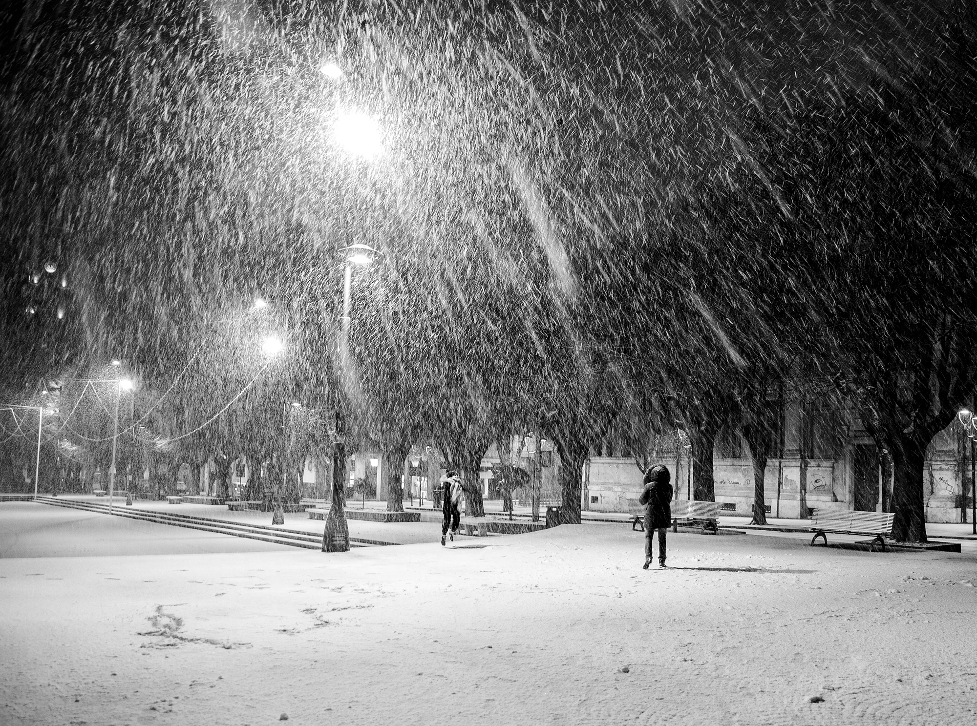 Mom come play with me under the snow?