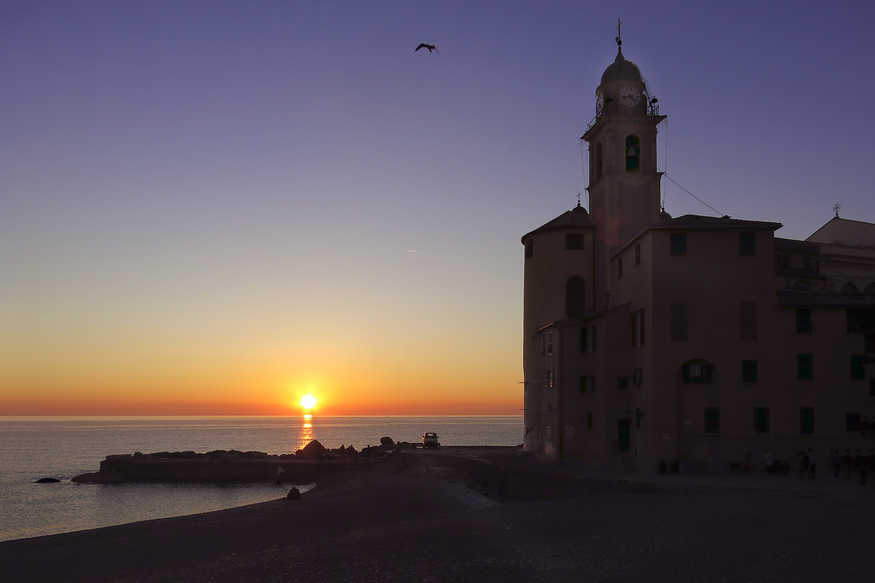 Camogli at sunset
