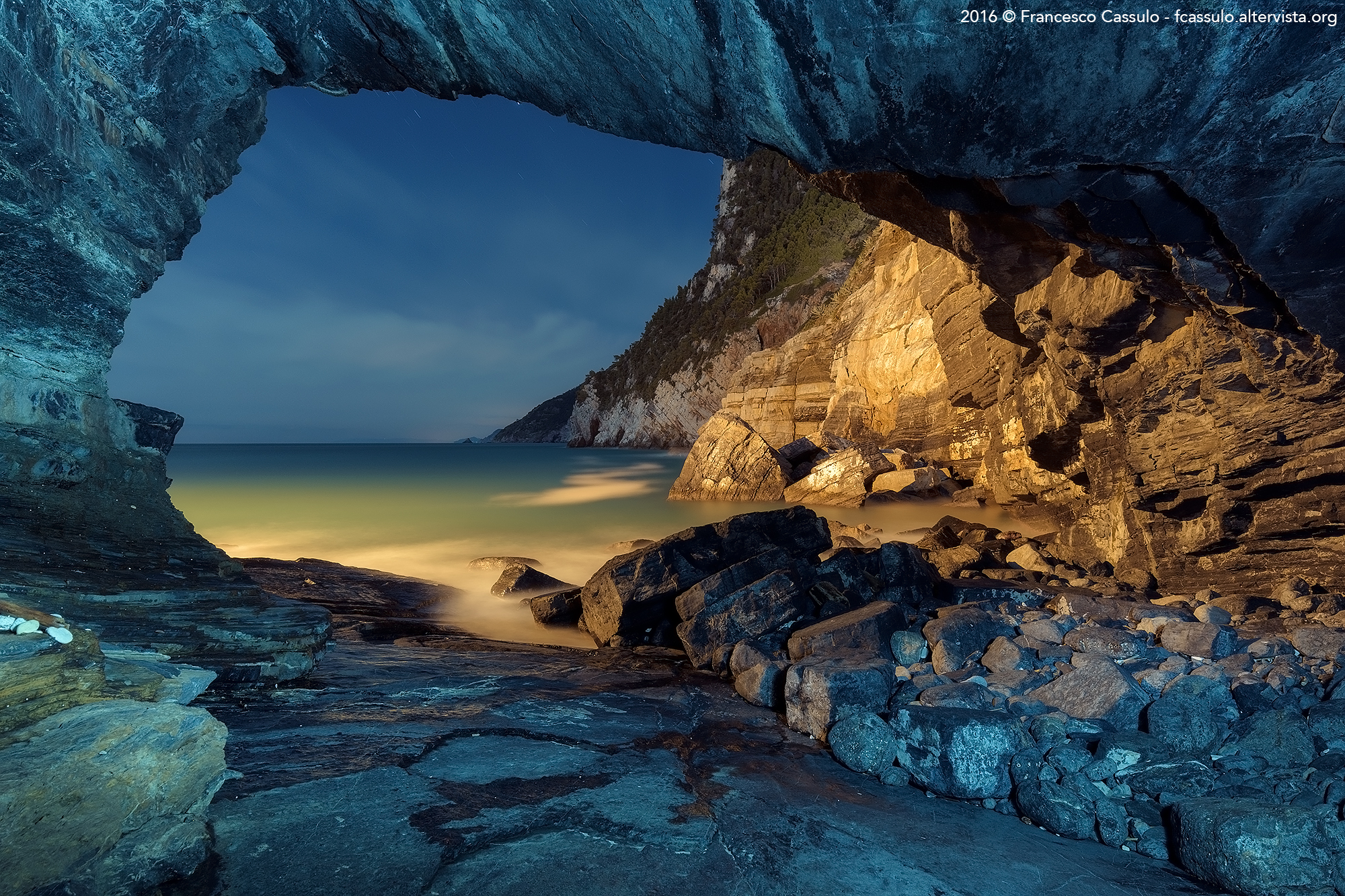 Cave of Lord Byron - Porto Venere In Night