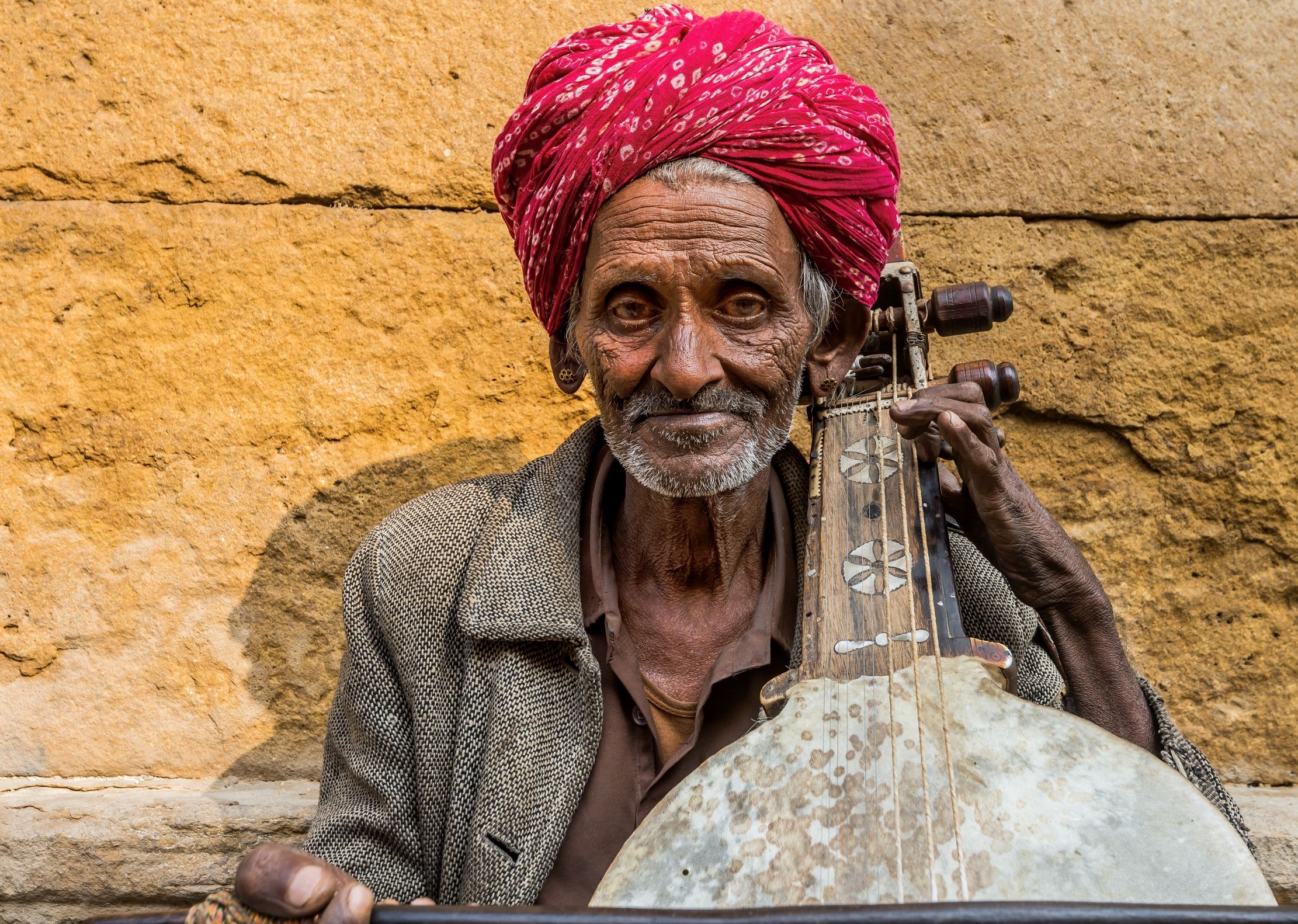 Rajasthan 2017 - Musicista a Jaisalmer