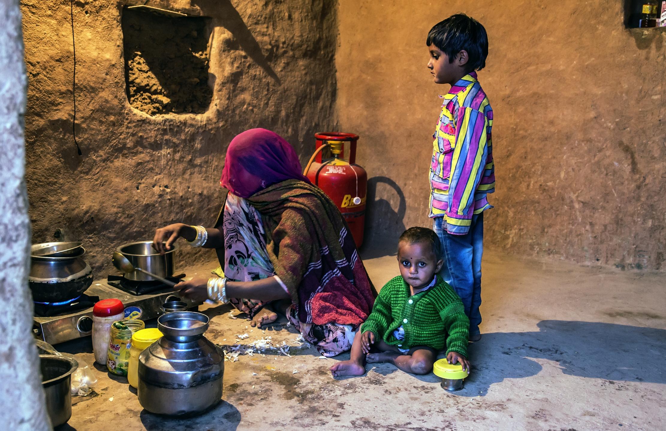 Rajasthan 2017 - Dentro una casa di un villaggio