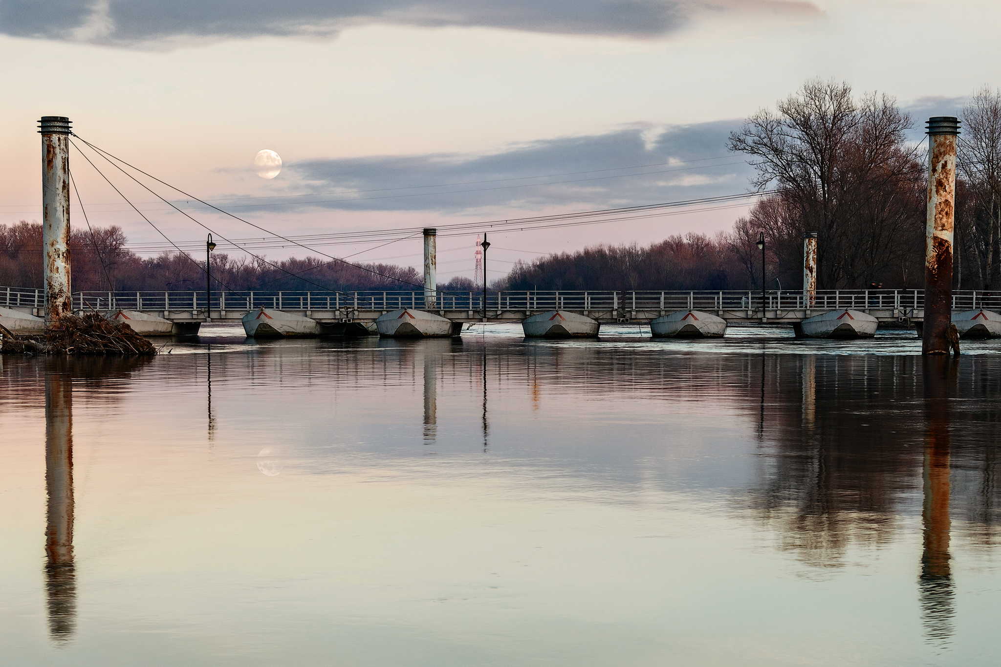 Ponte di barche sul Ticino