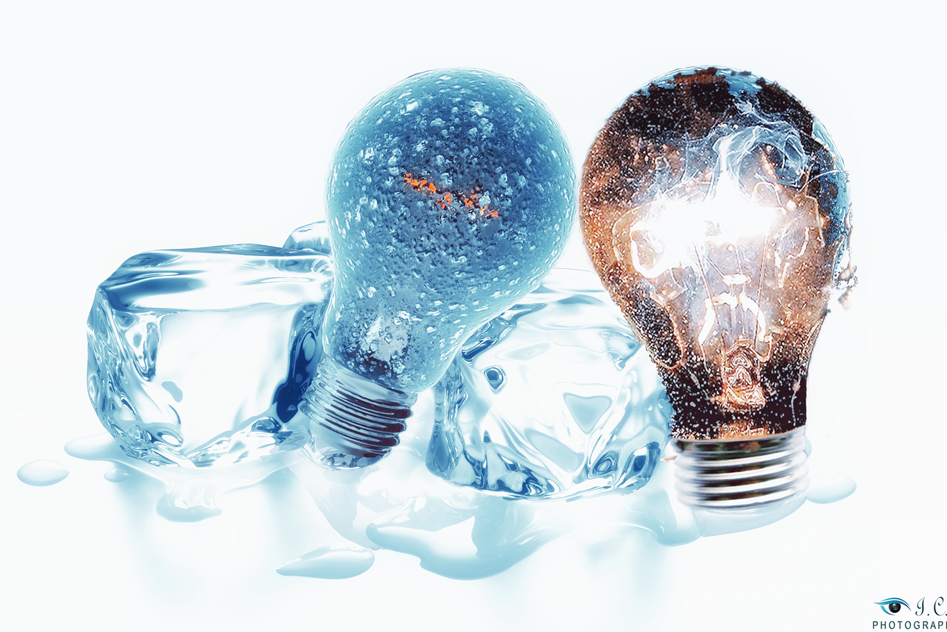 Explosion in the ice