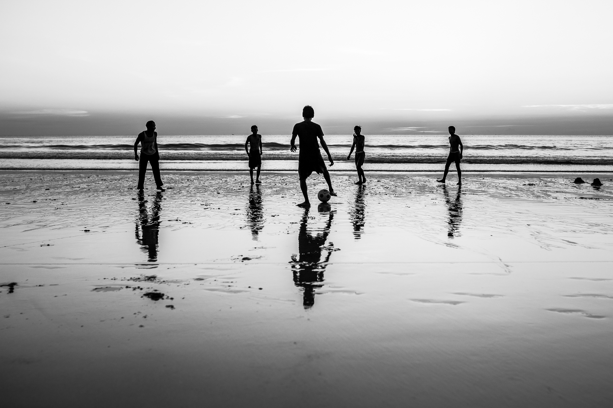 Football on the beach