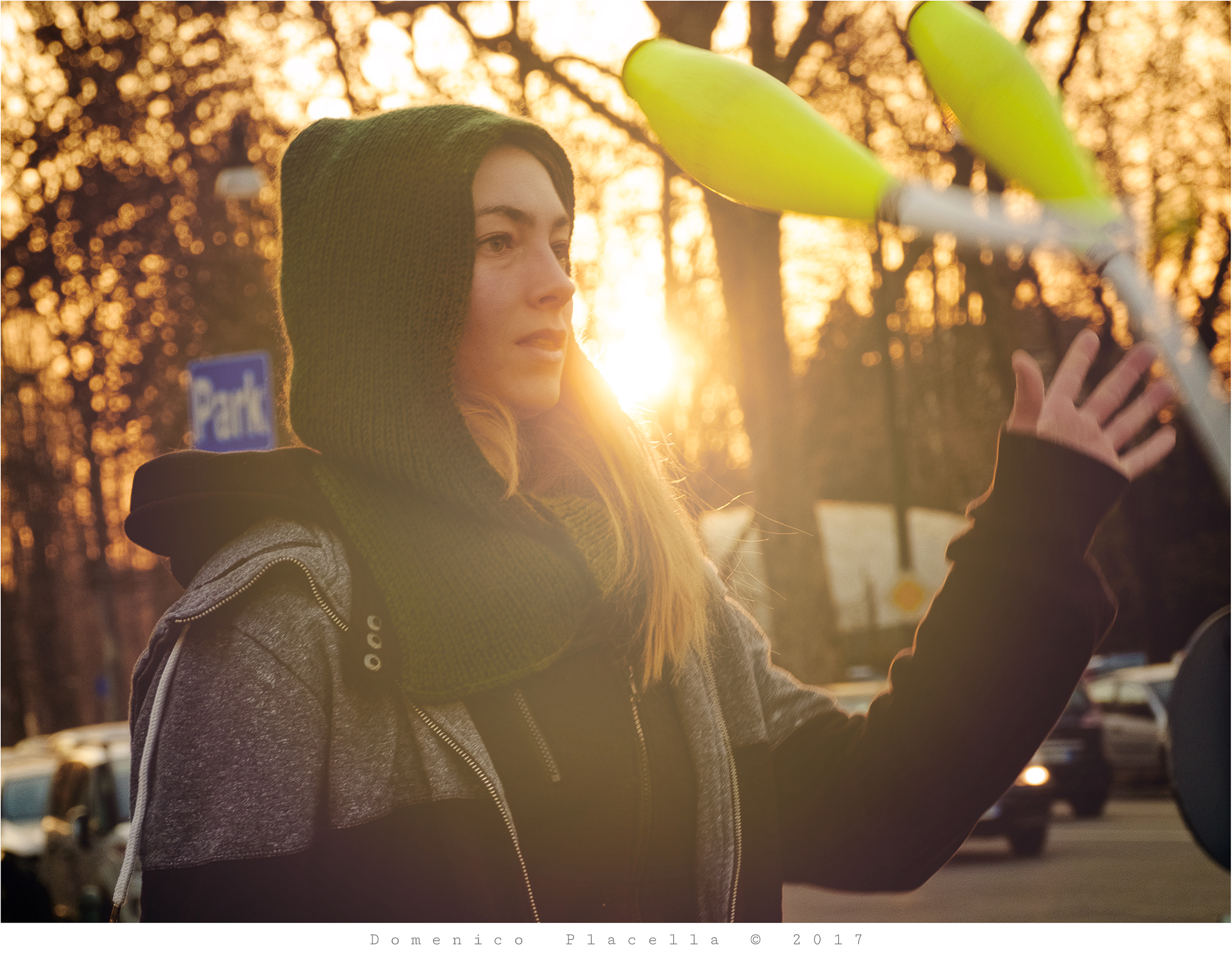 Juggling over the sunset