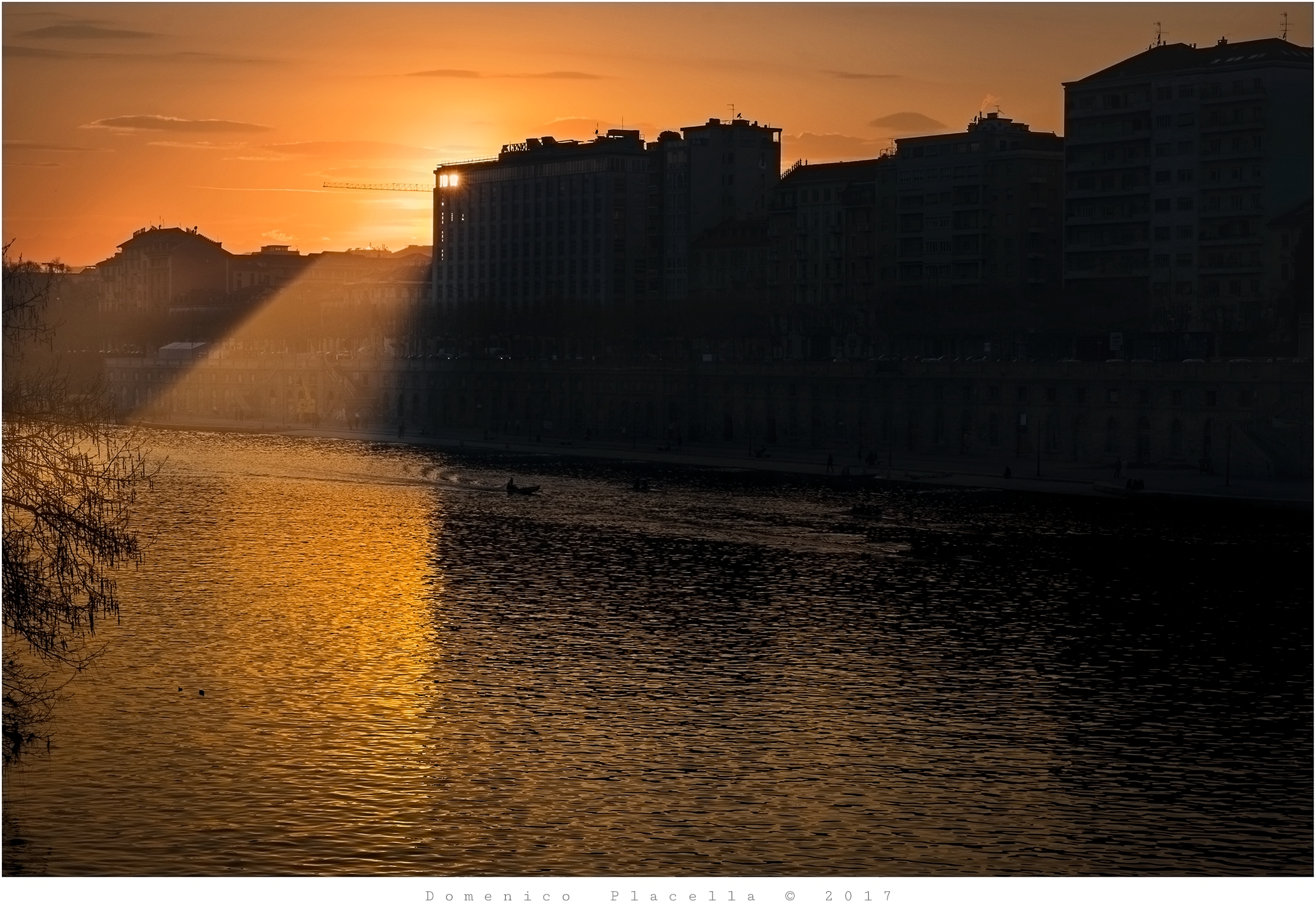 Turin winter sunset