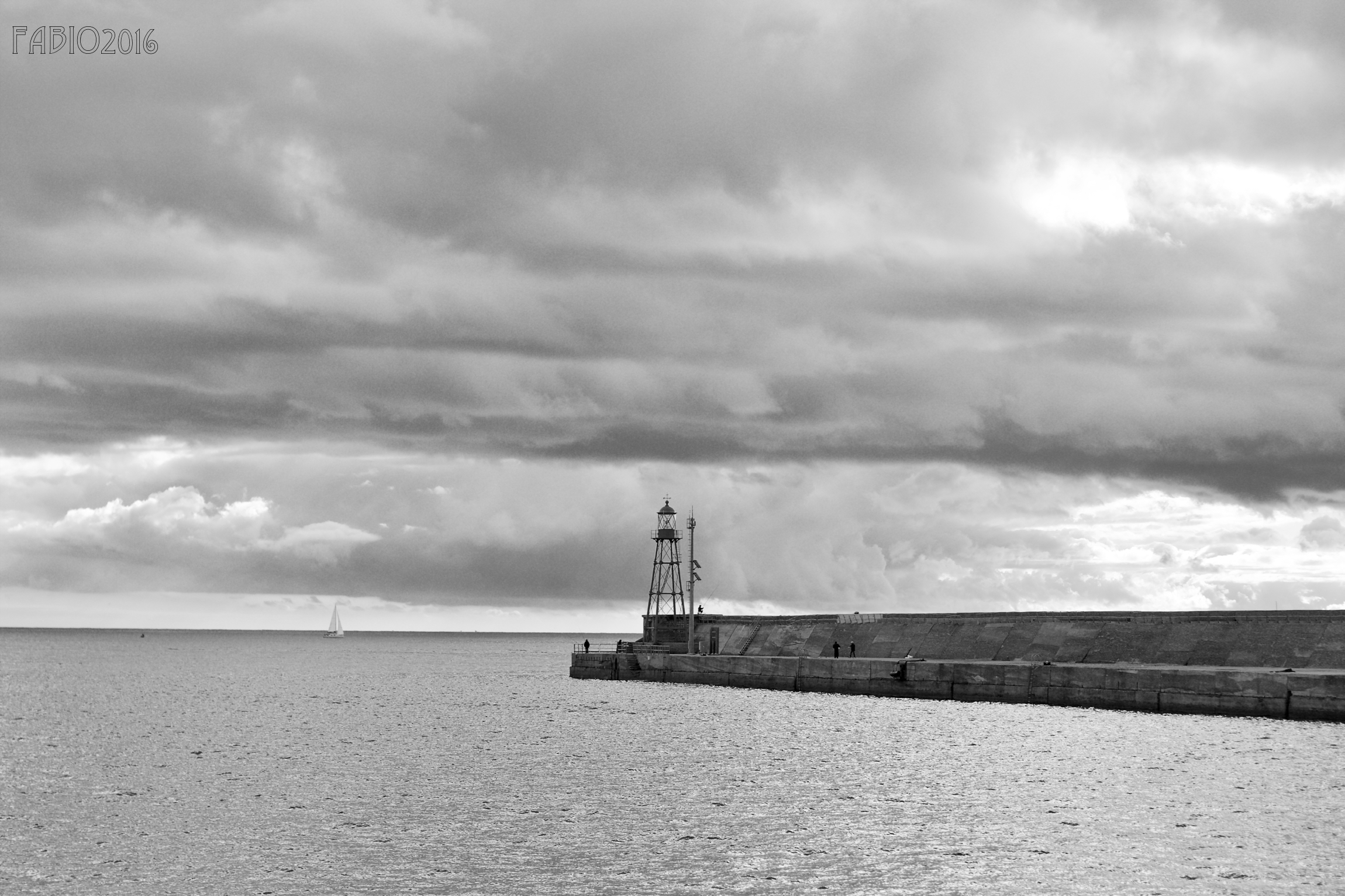The entrance of the port