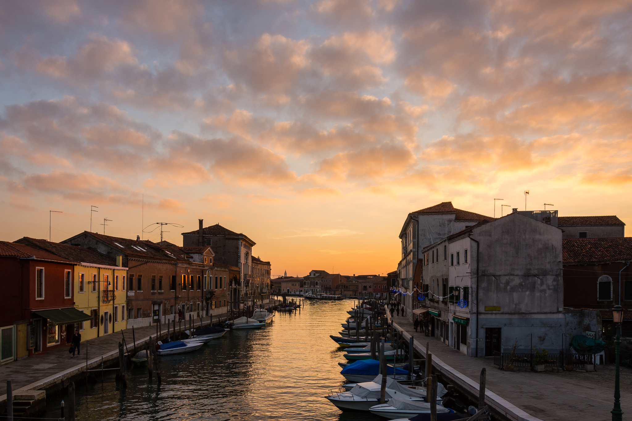 Murano at the sunset
