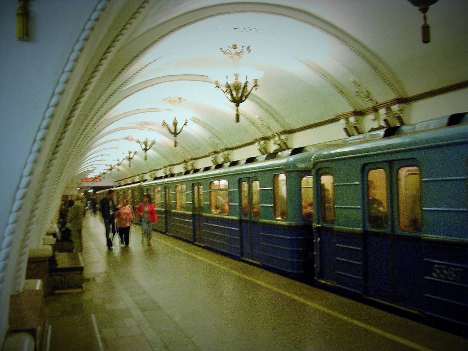 Luxurious chandeliers for the metro