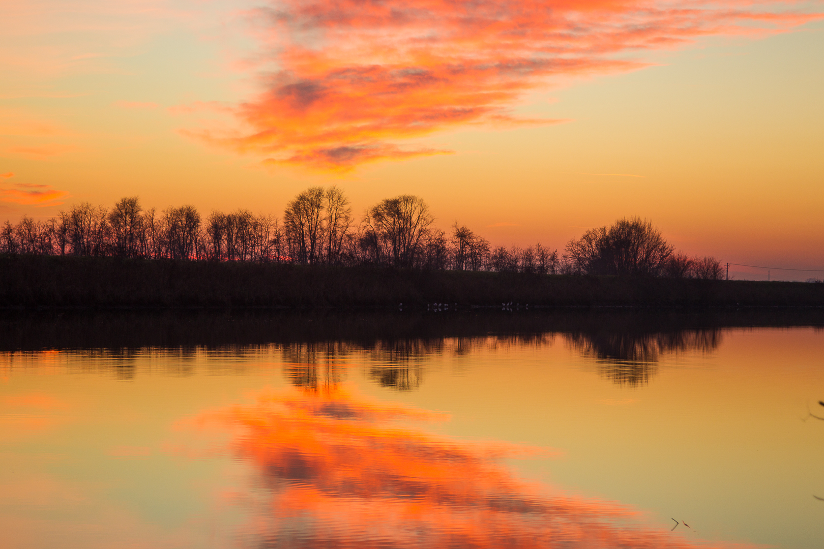 sunset over the Delta