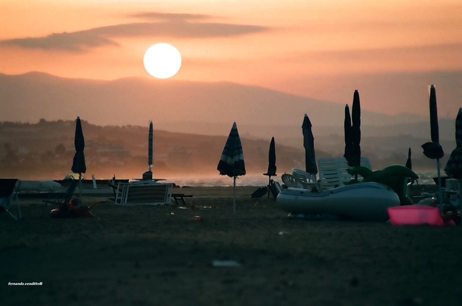 Tramonto in analogico