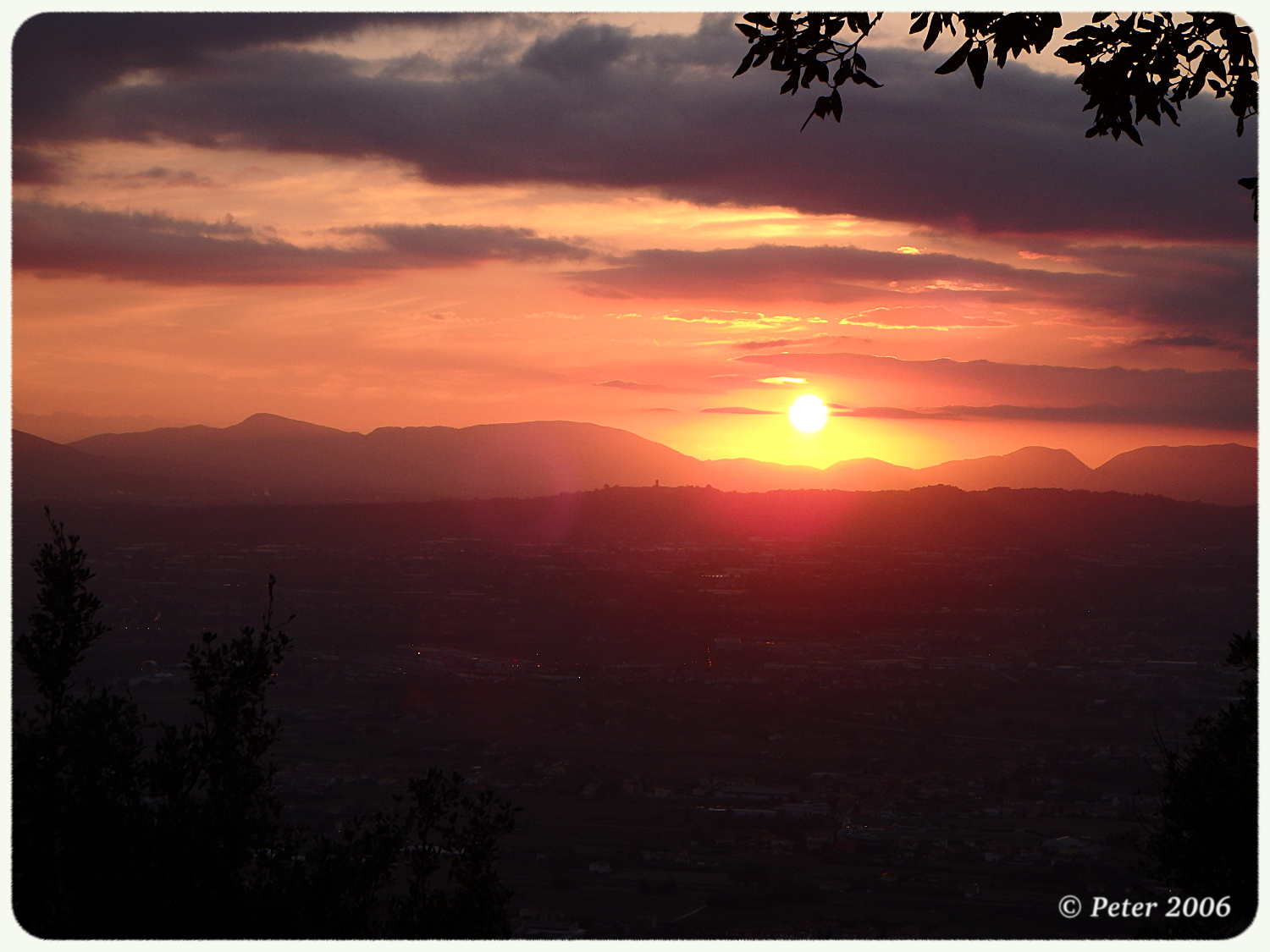 Tramonto sulla Valdinievole