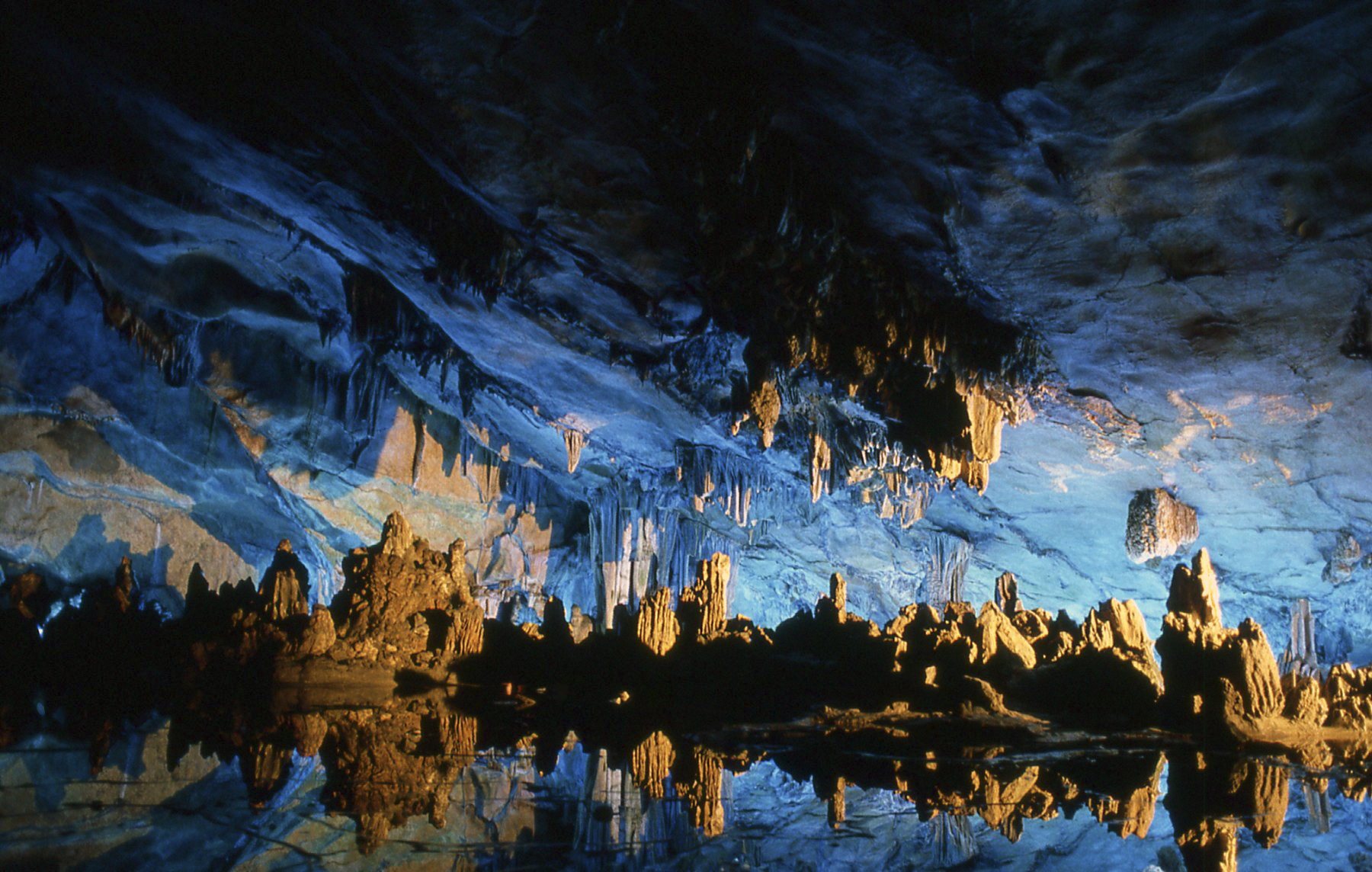 Cave former air-raid shelter in World War II -in China