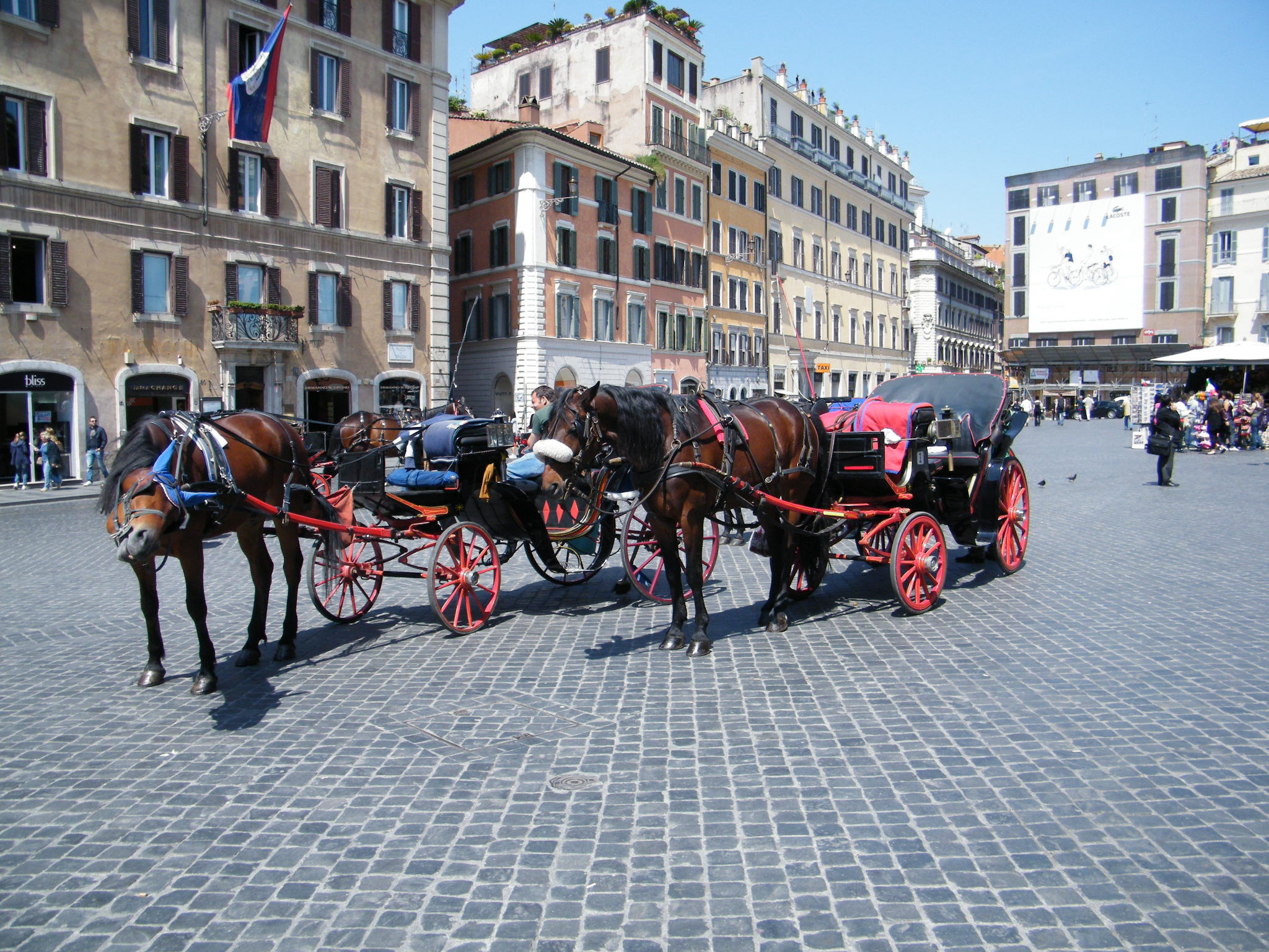 Carrozzelle in sosta..