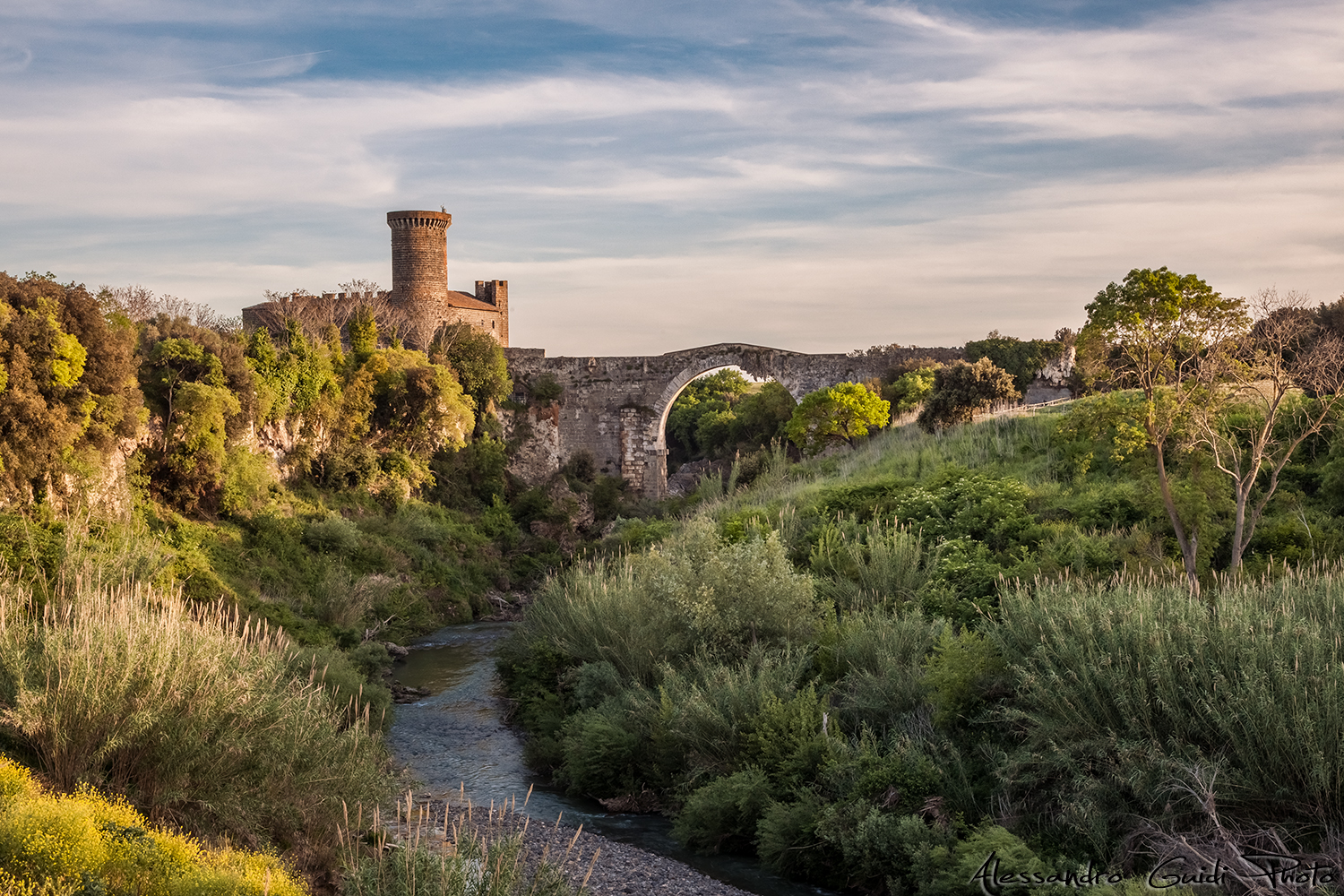 Vulci - View of the bridge and castle