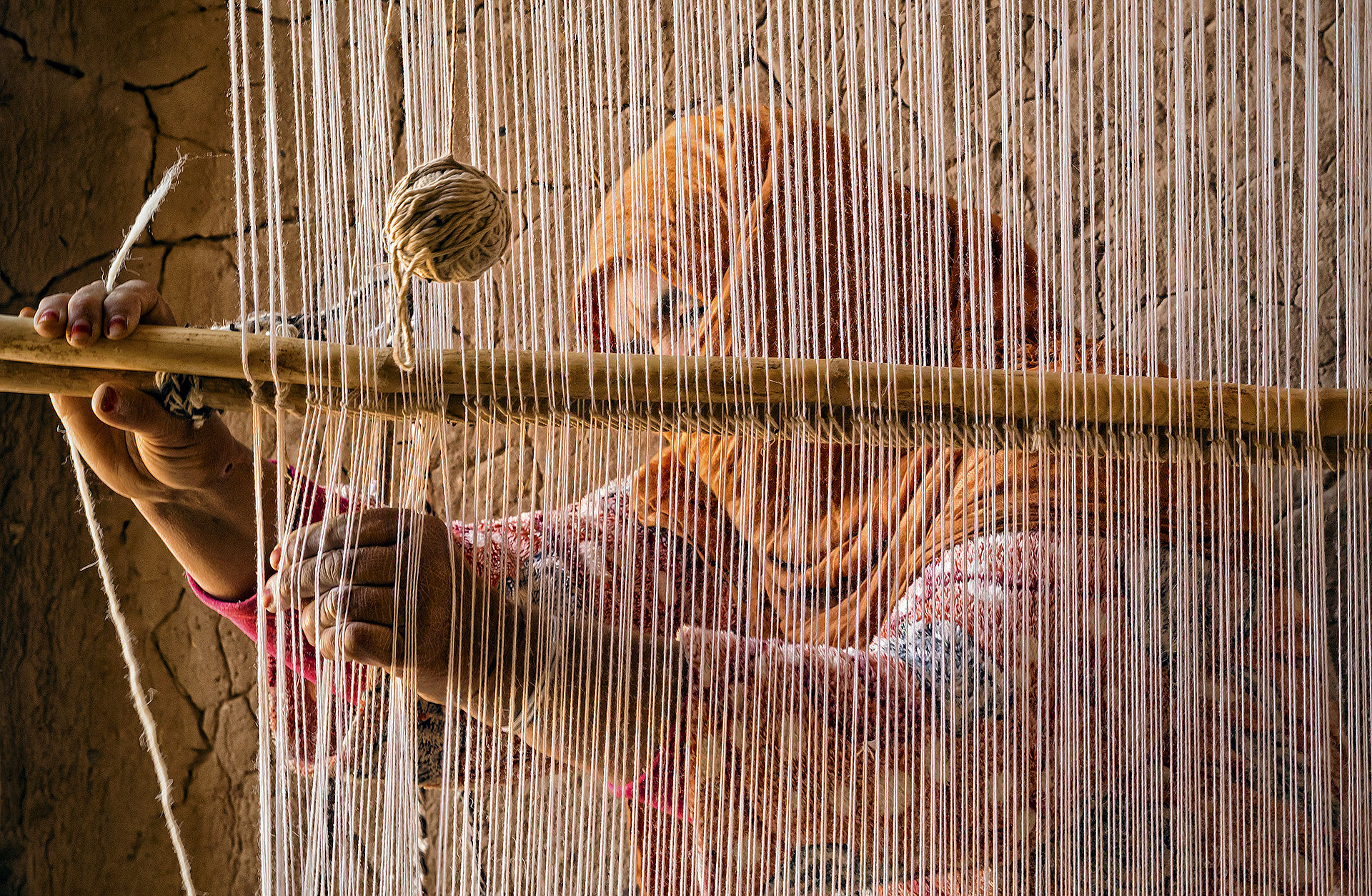 The hands of the weaver