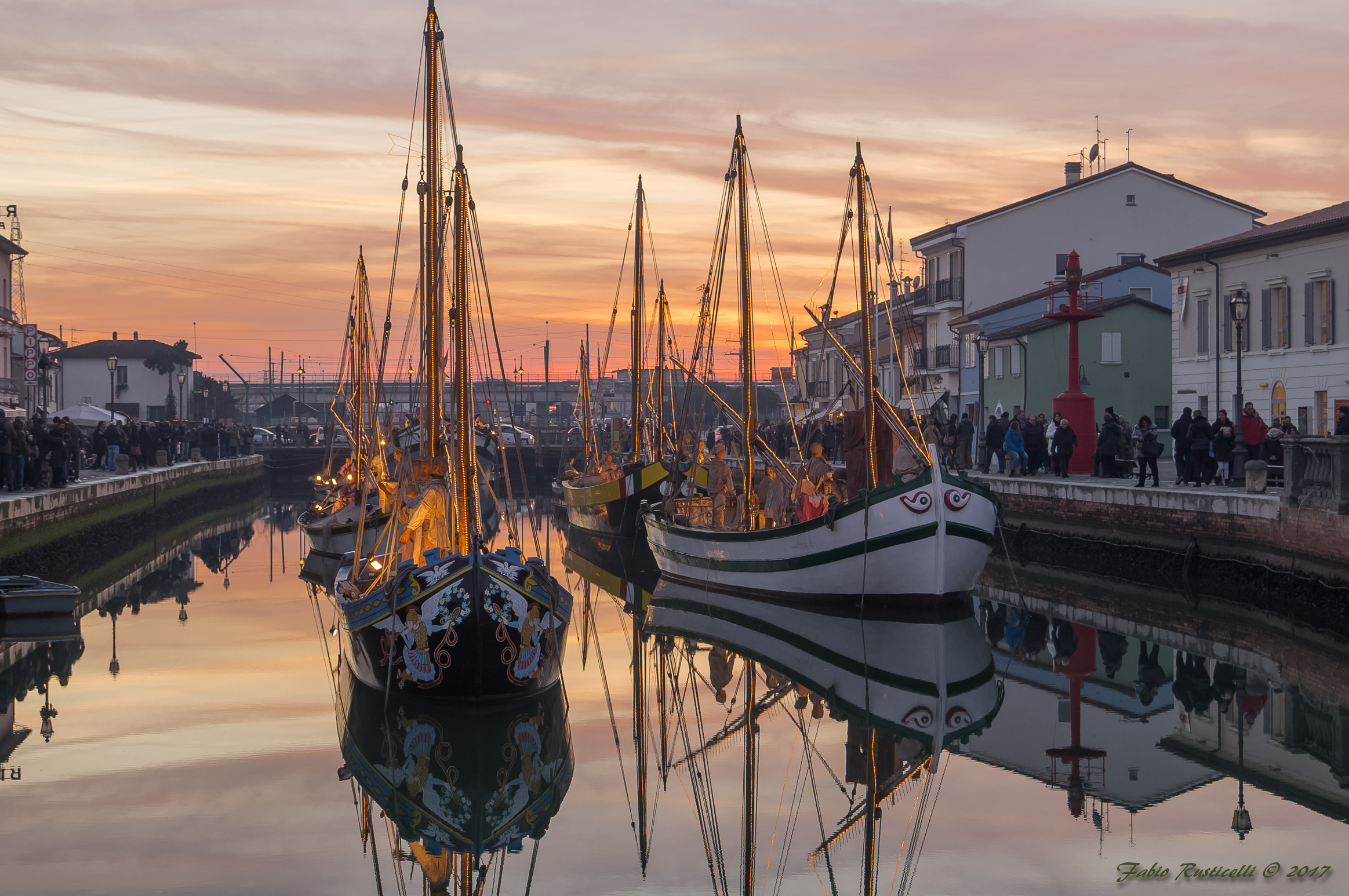 Nativity scene at sunset