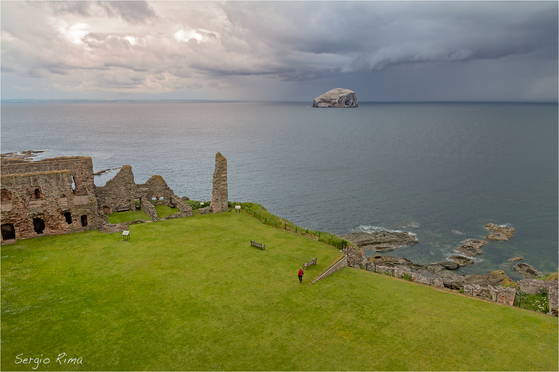 Bass Rock / 1. View from Tantallon Castle