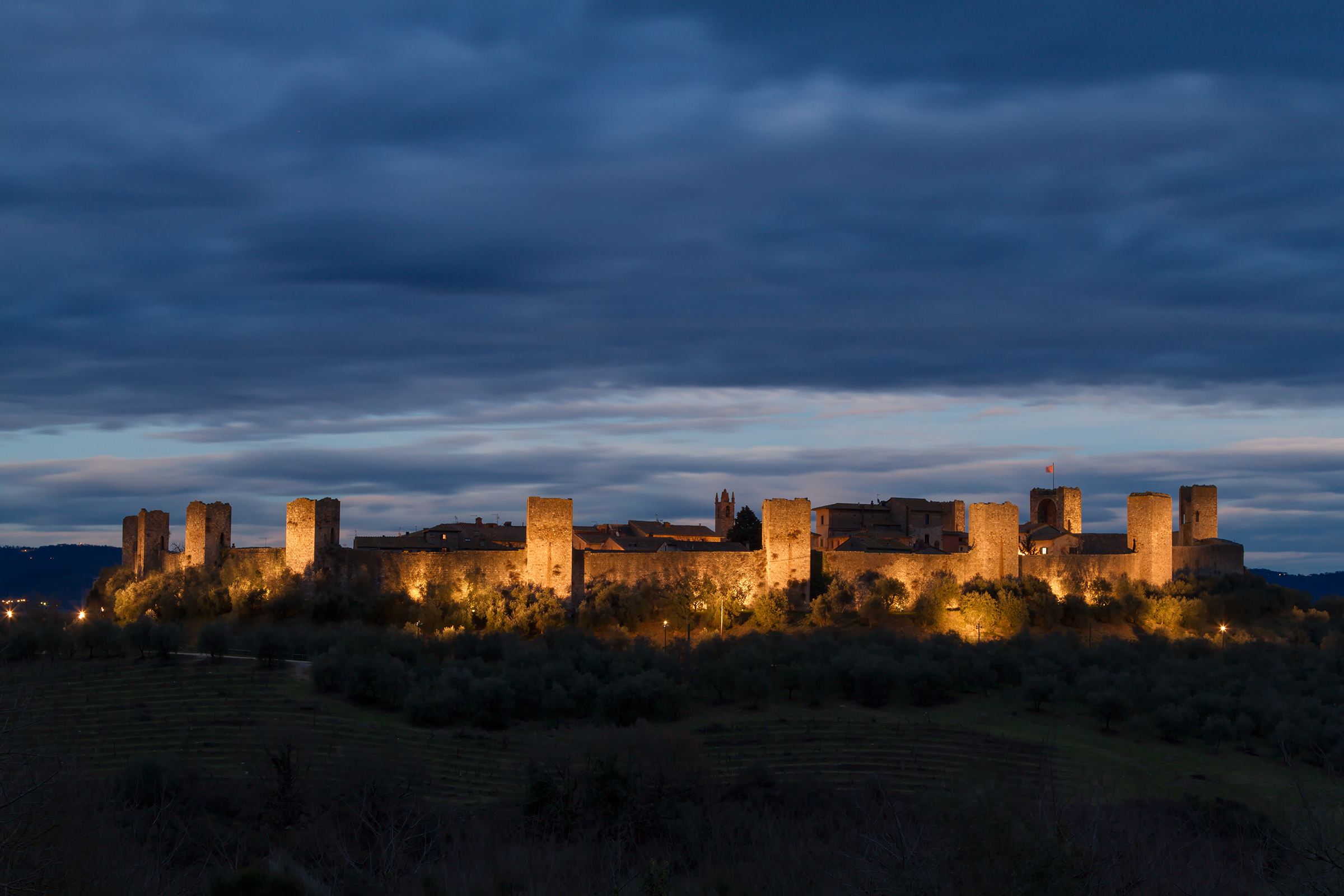 Monteriggioni at the blue hour