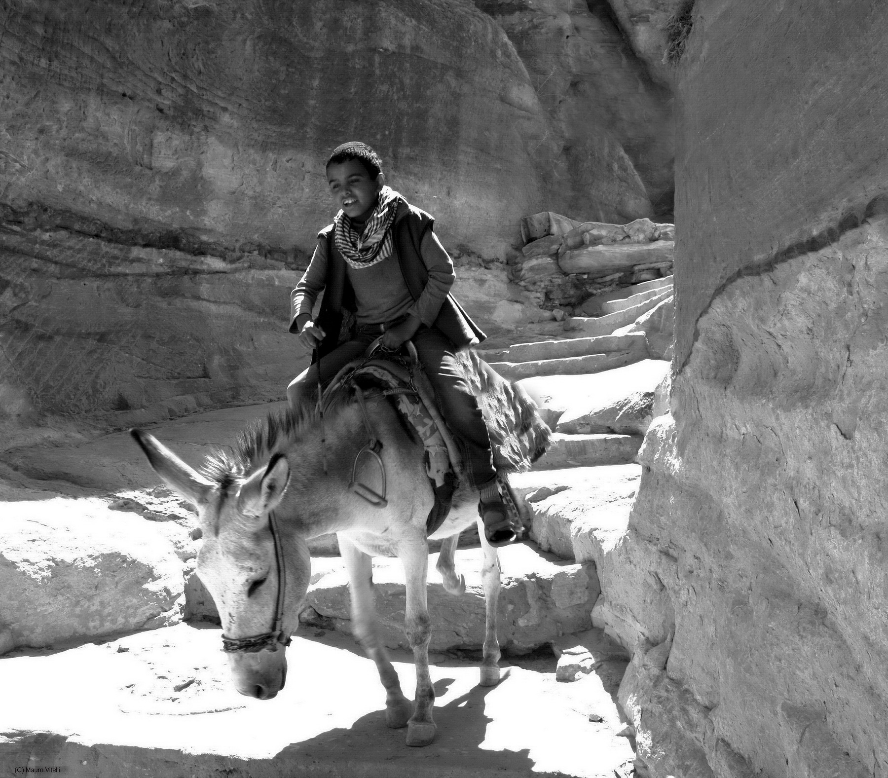 The ancient streets of Petra (Jordan)
