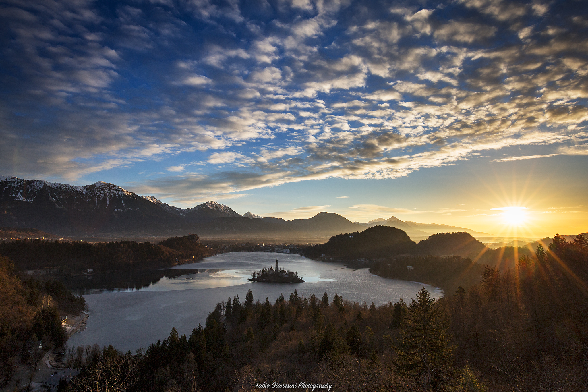 Sunrise at Lake Bled