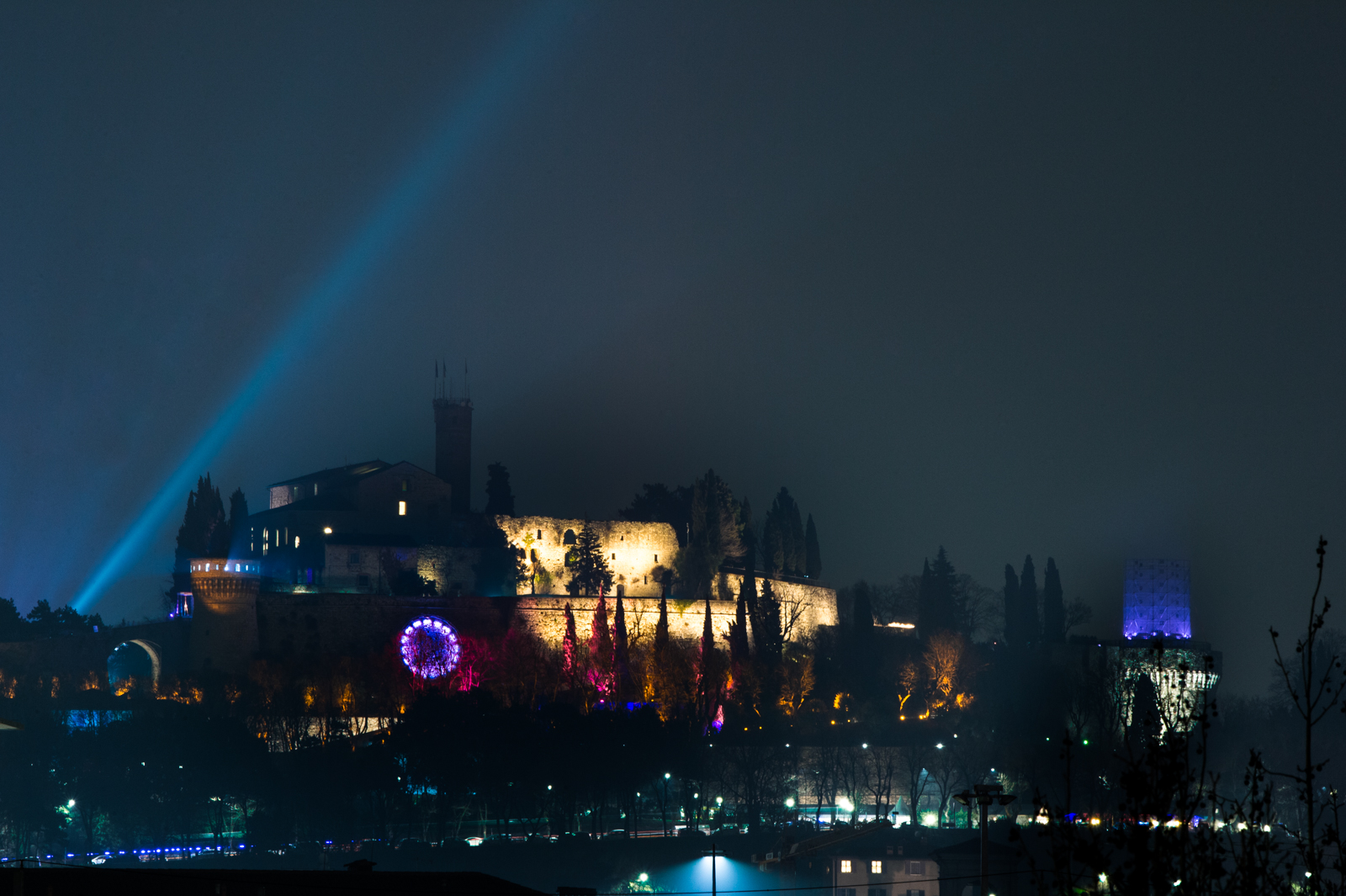 Castle Cidneo with Cidneon lights