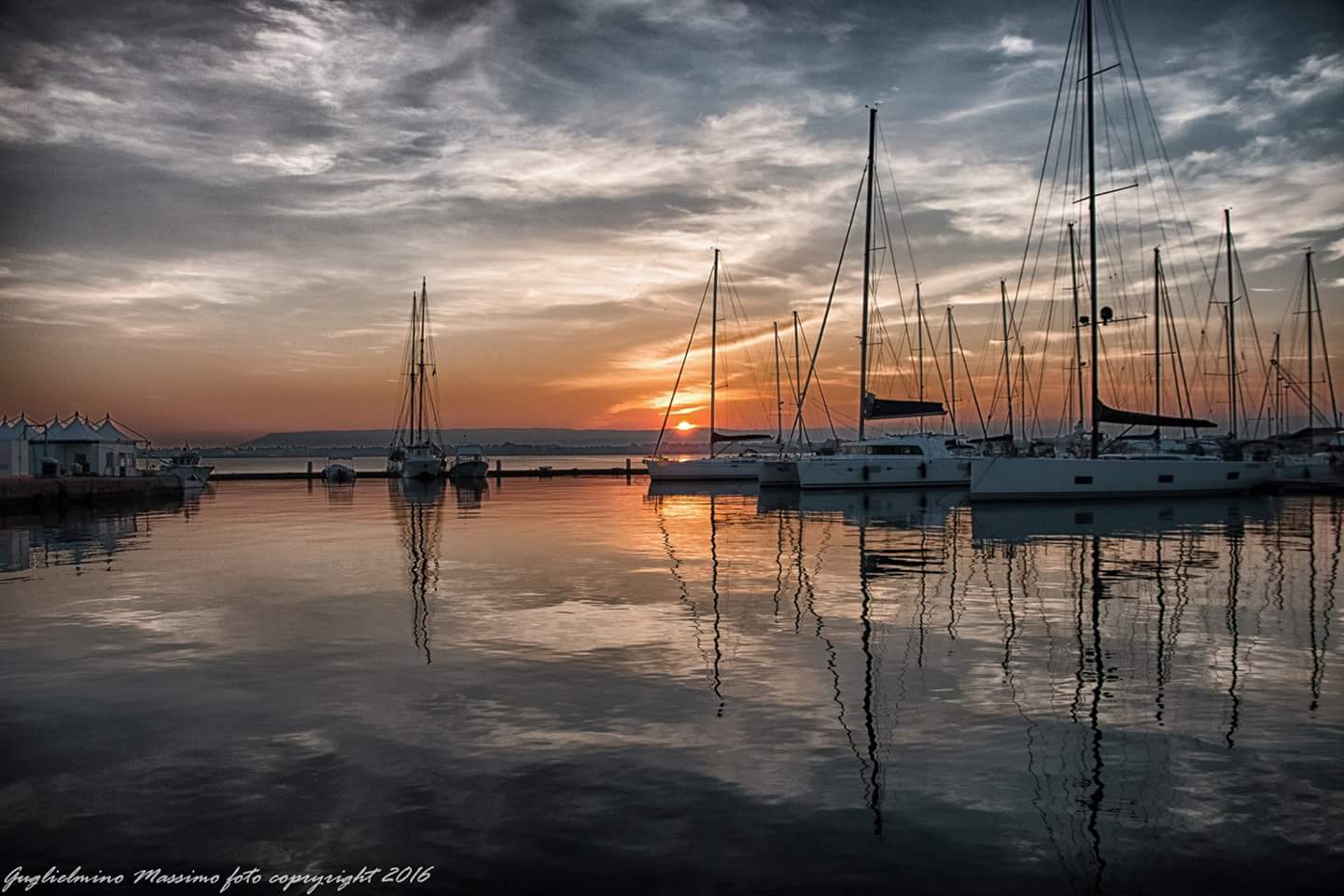 A warm sunset at Ortigia Syracuse