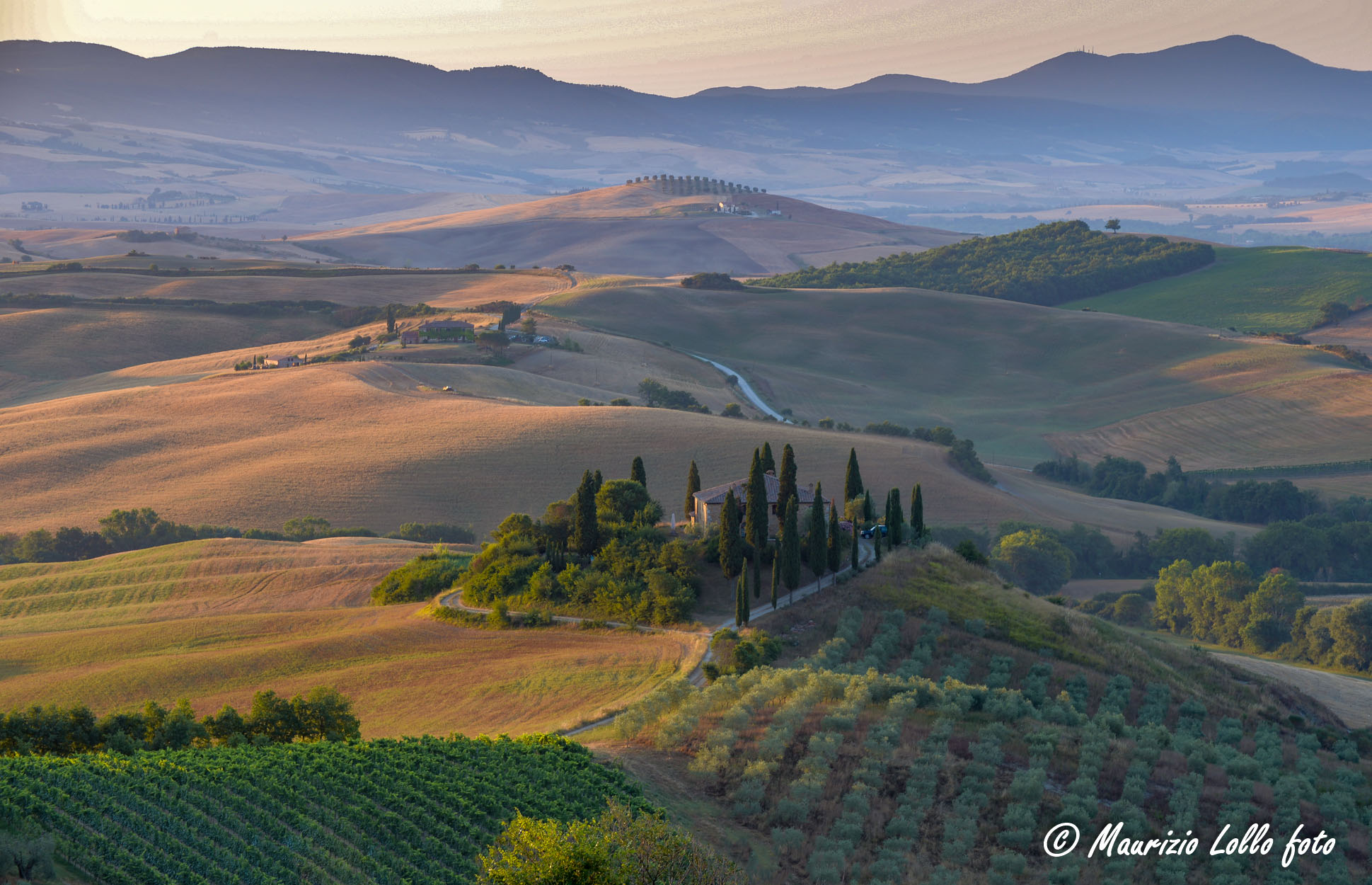 Shortly after sunrise in Val D'Orcia