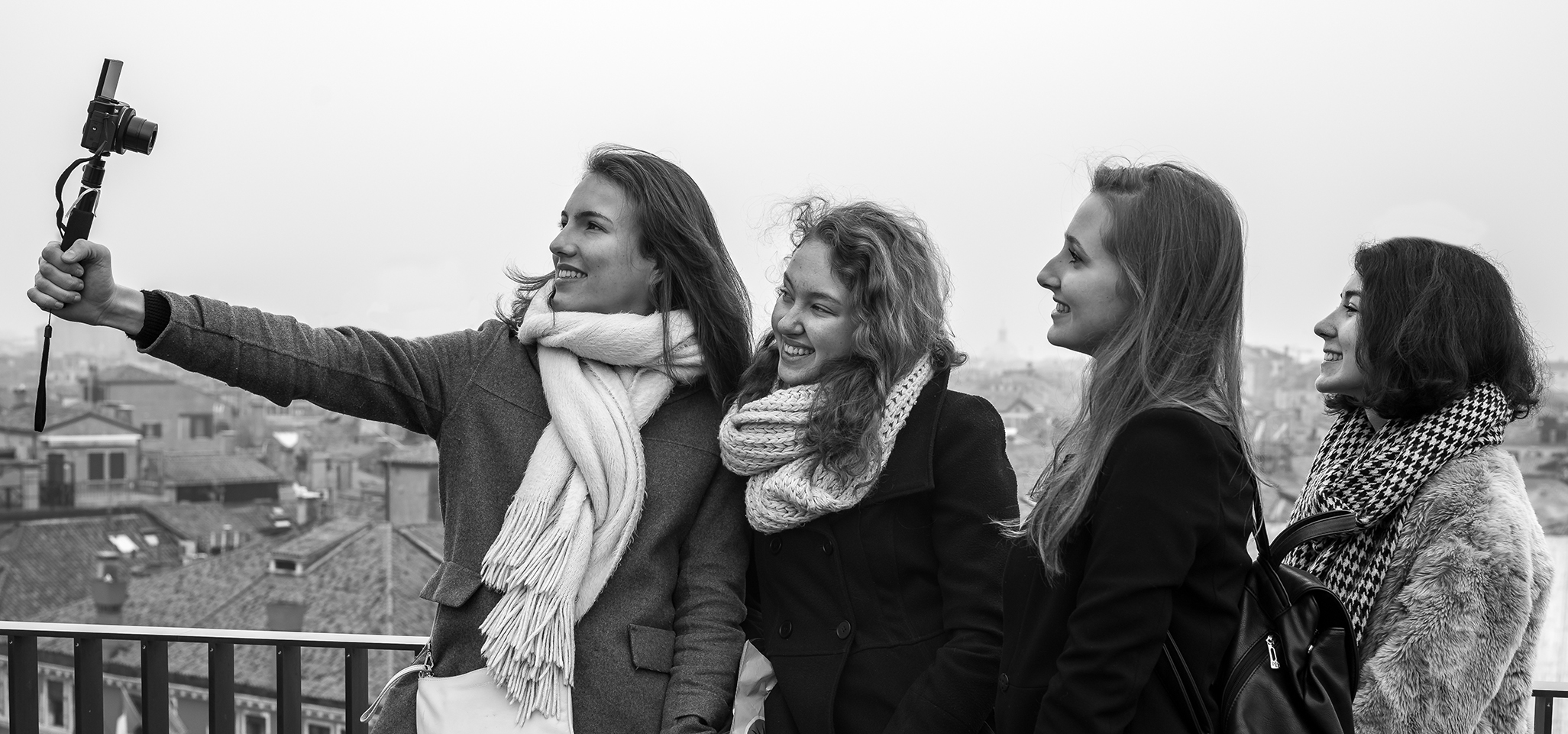 Foto ricordo sopra i tetti a Venezia