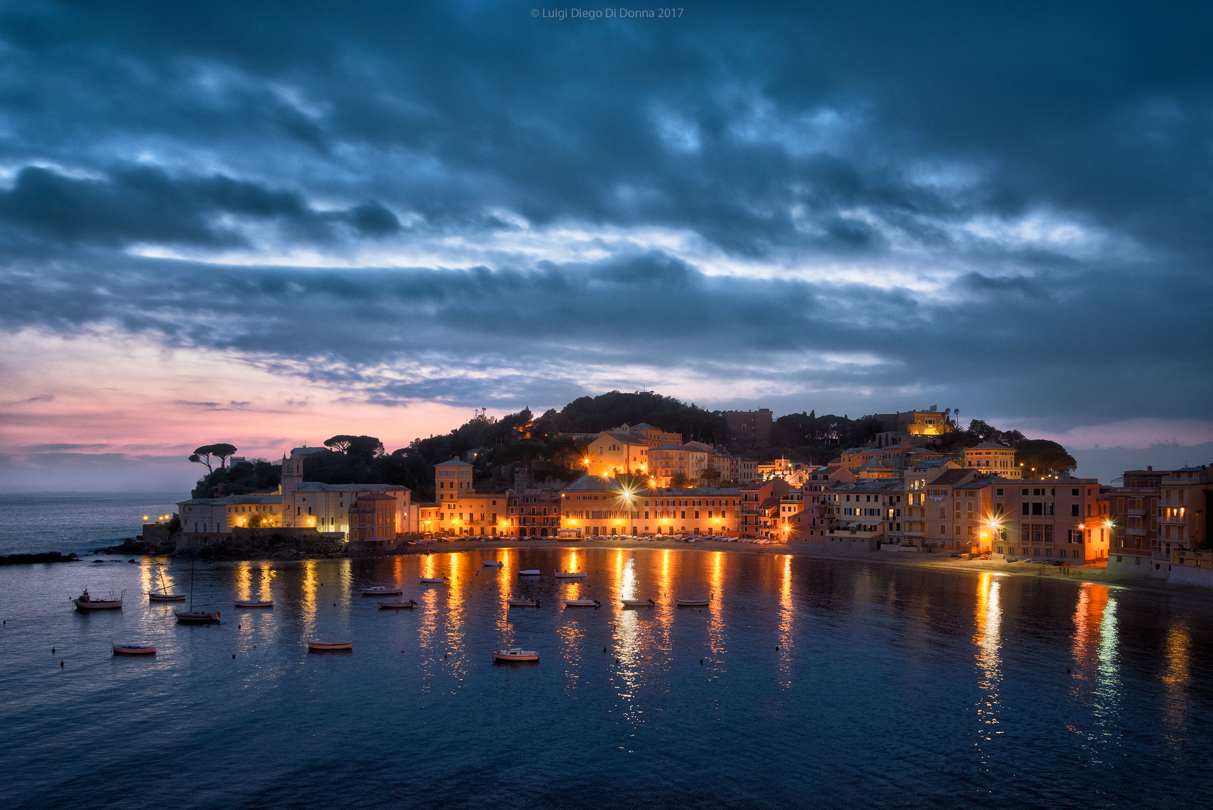 Sestri Levante at the blue hour