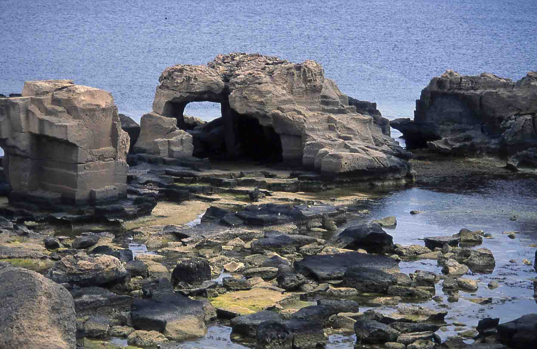 eroded rocks - Sicilian beach