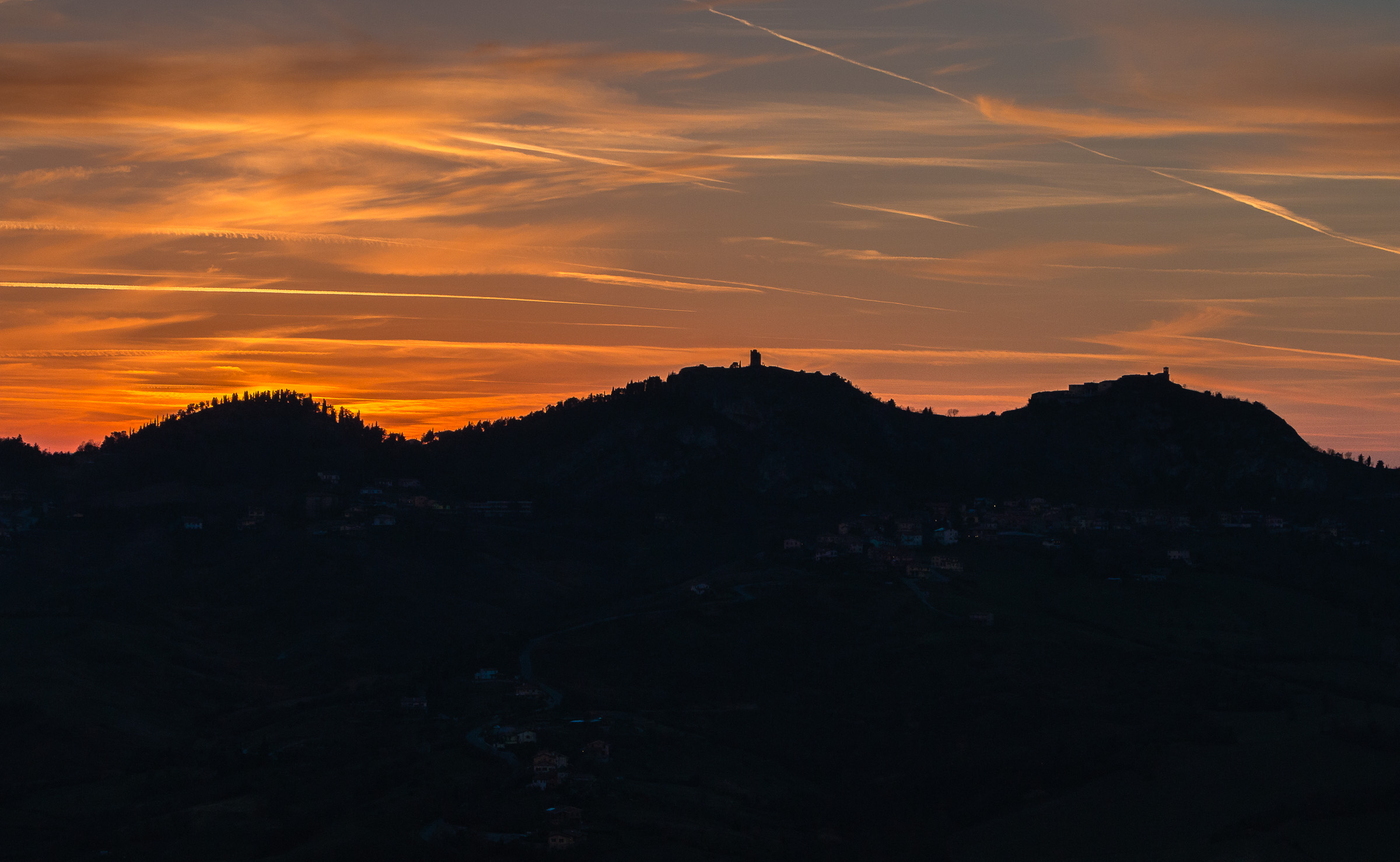 sunset in Valmarecchia