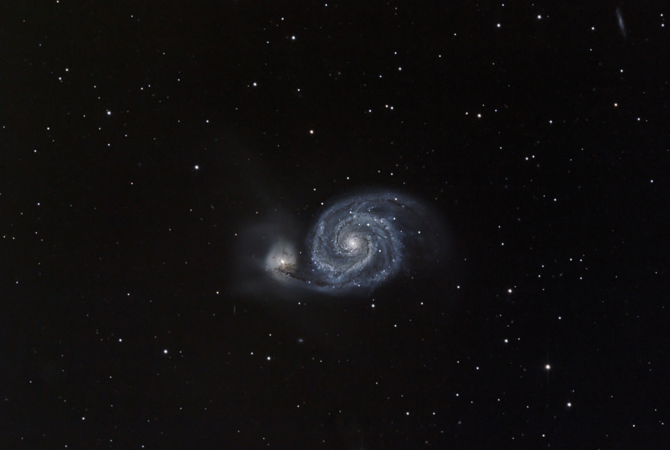 The m51 galaxy 31 million light years from Earth