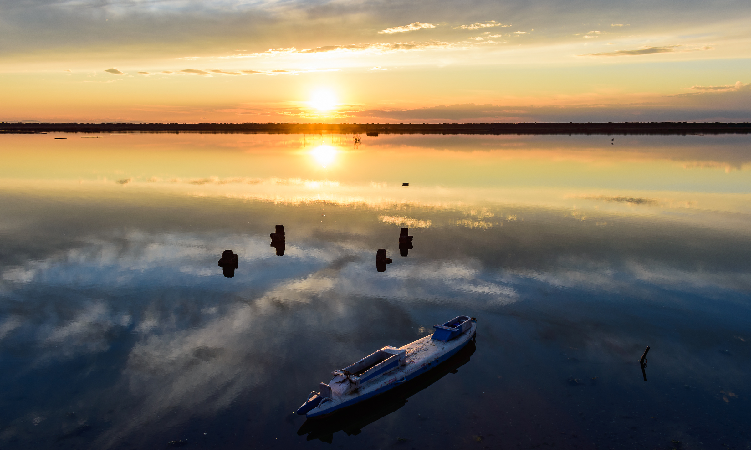 Pialassa della Baiona al tramonto
