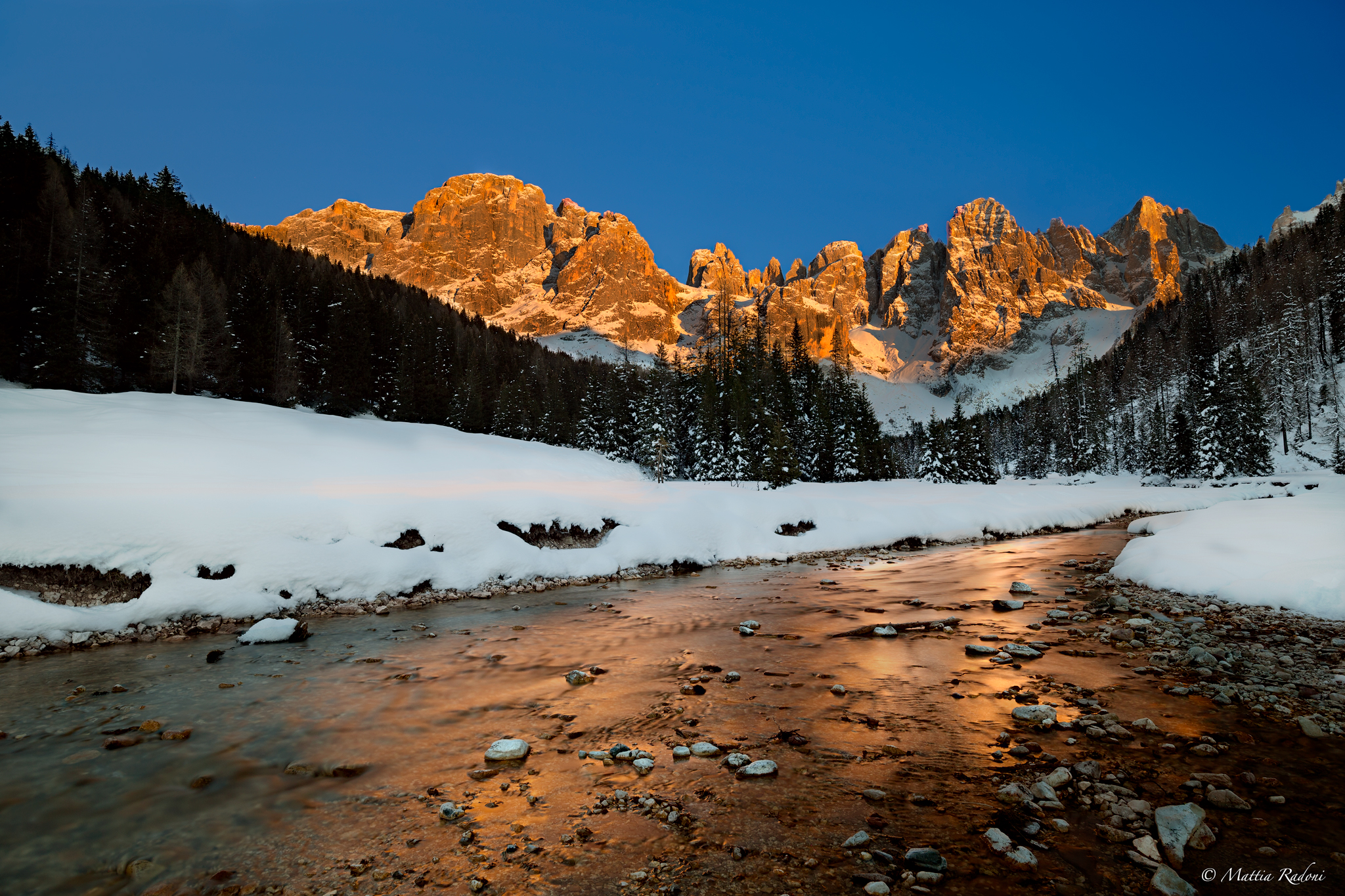 Sunset in Val Venegia