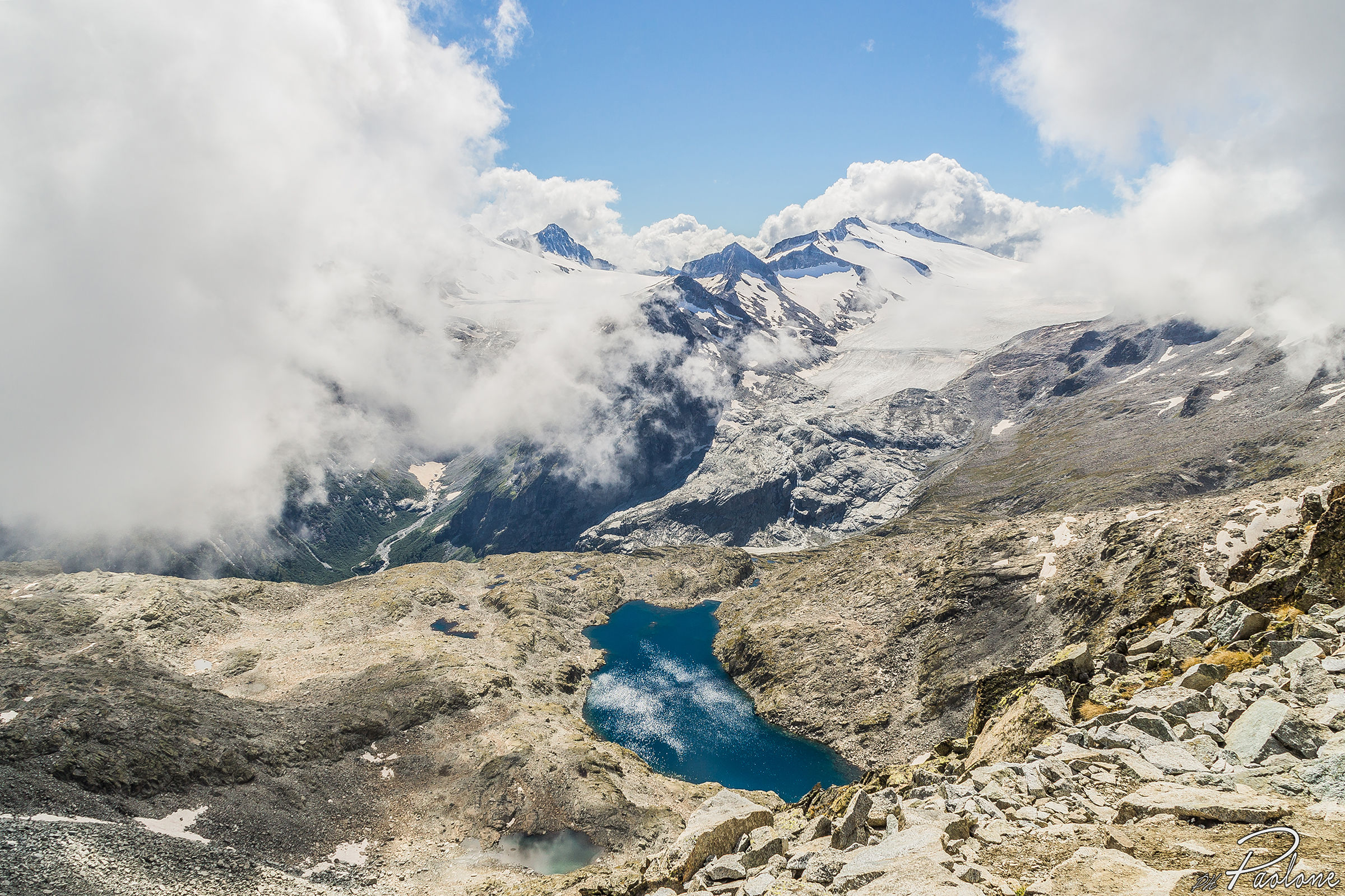 The retreat of the glacier