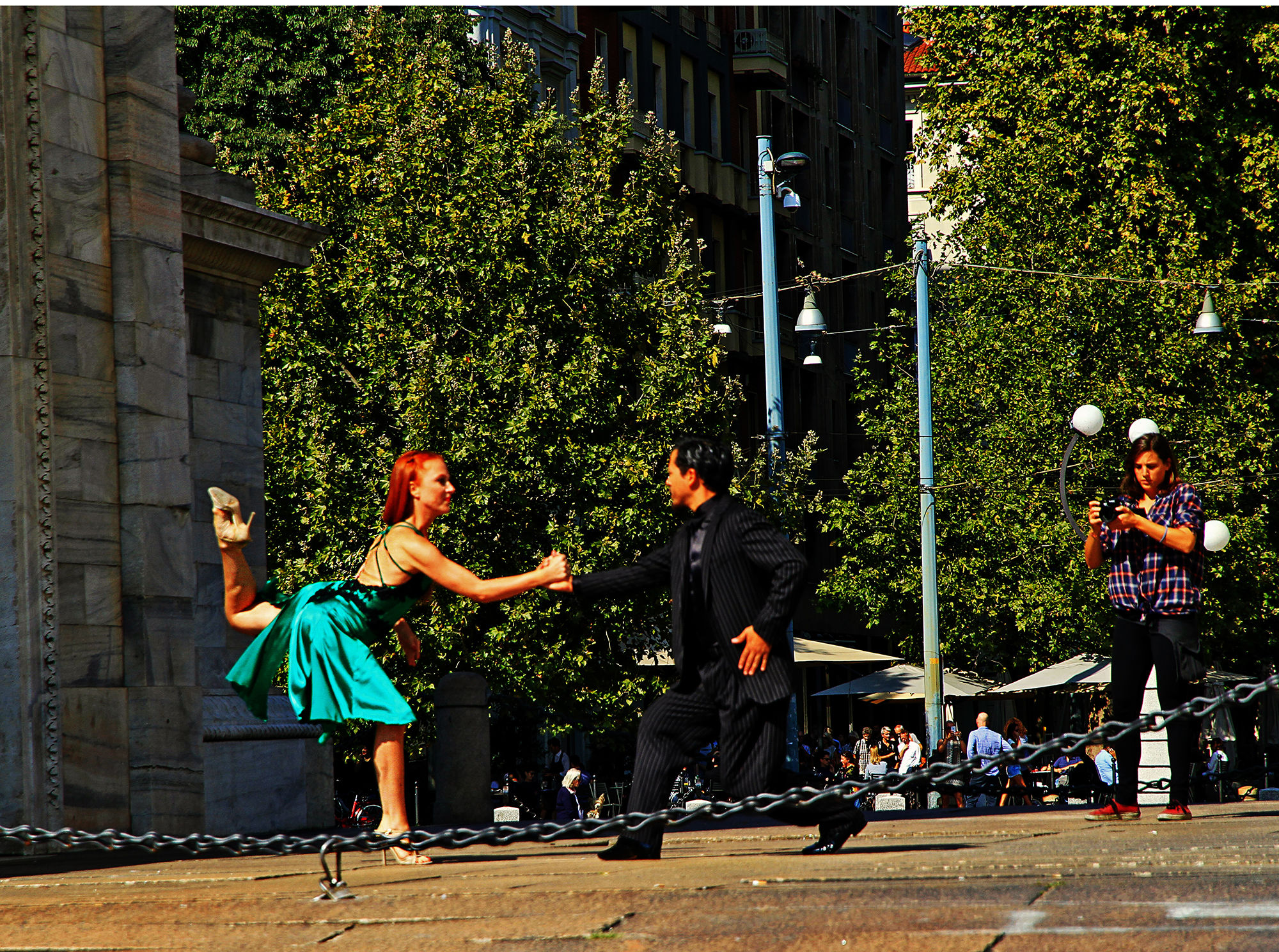 photo shoot in Milan in Corso Sempione