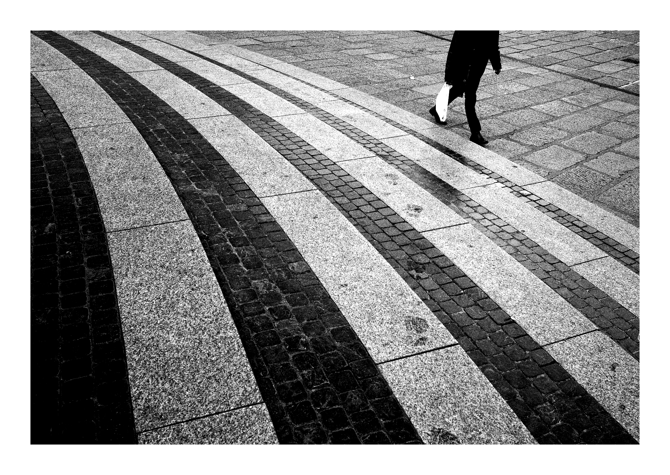 Black and white steps