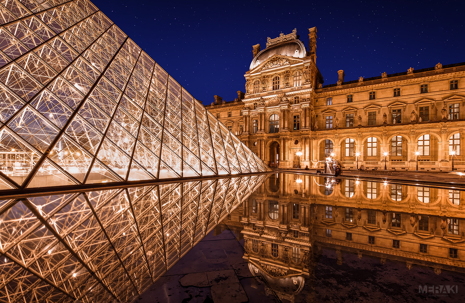 Louvre Museum at Night