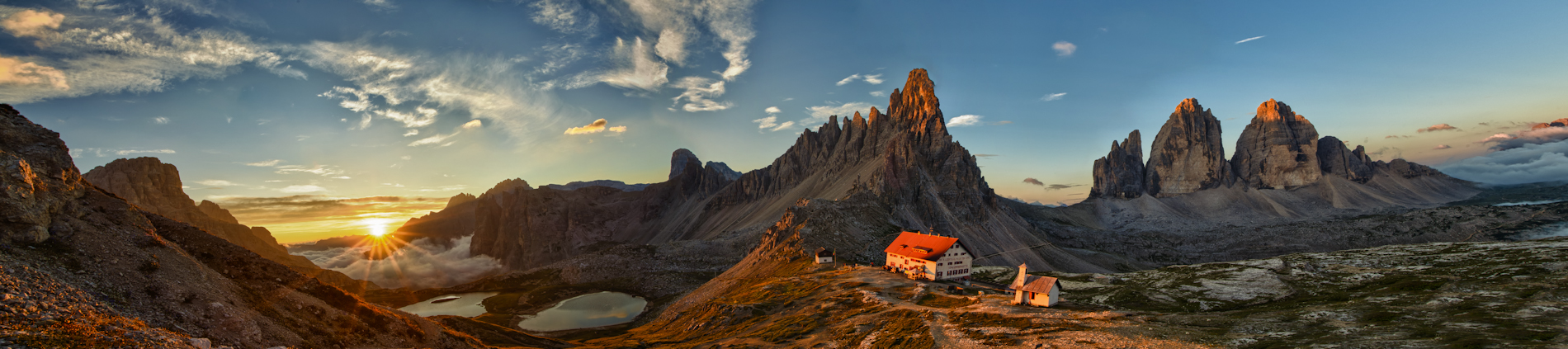 raggi di sole danno il buongiorno